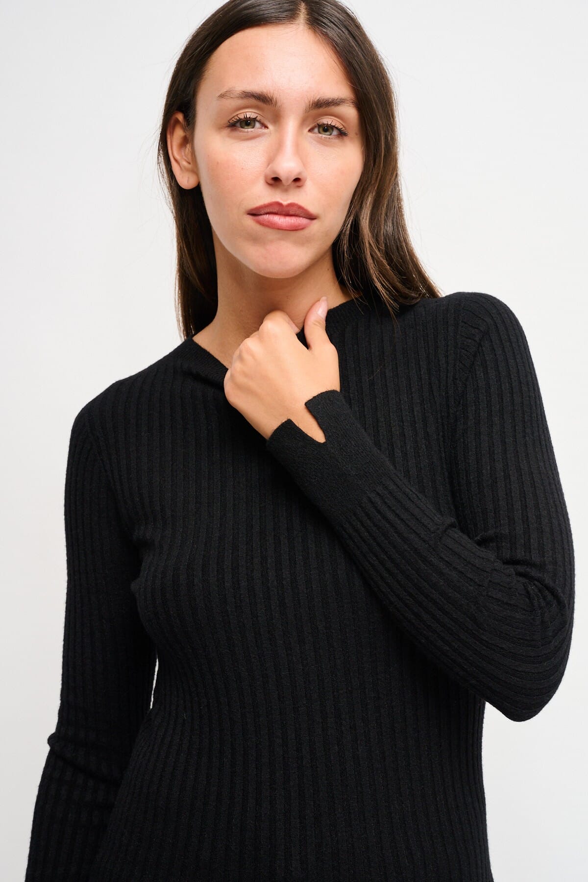Maryley - Pull à manches longues côtelées