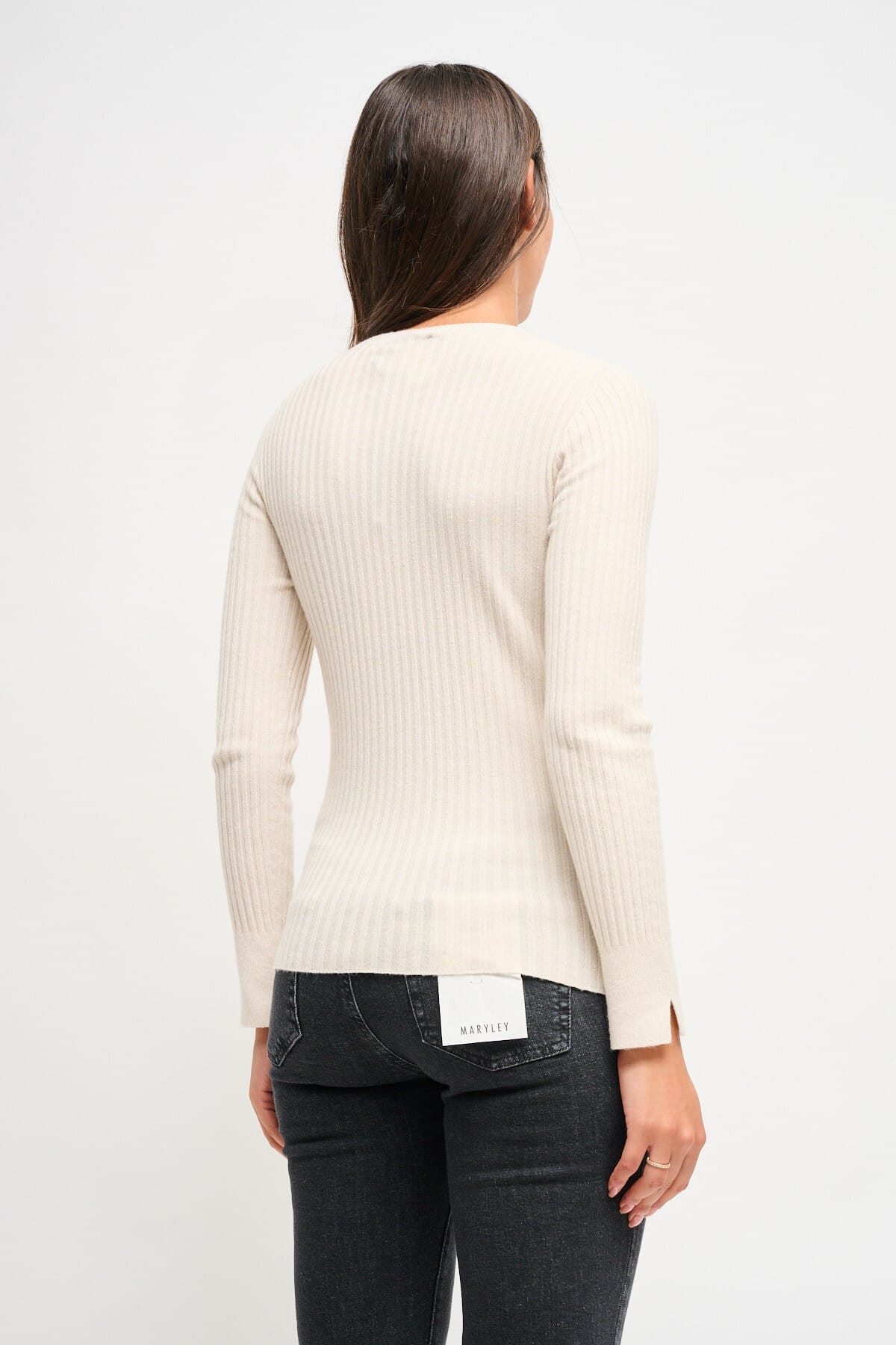 Maryley - Pull à manches longues côtelées