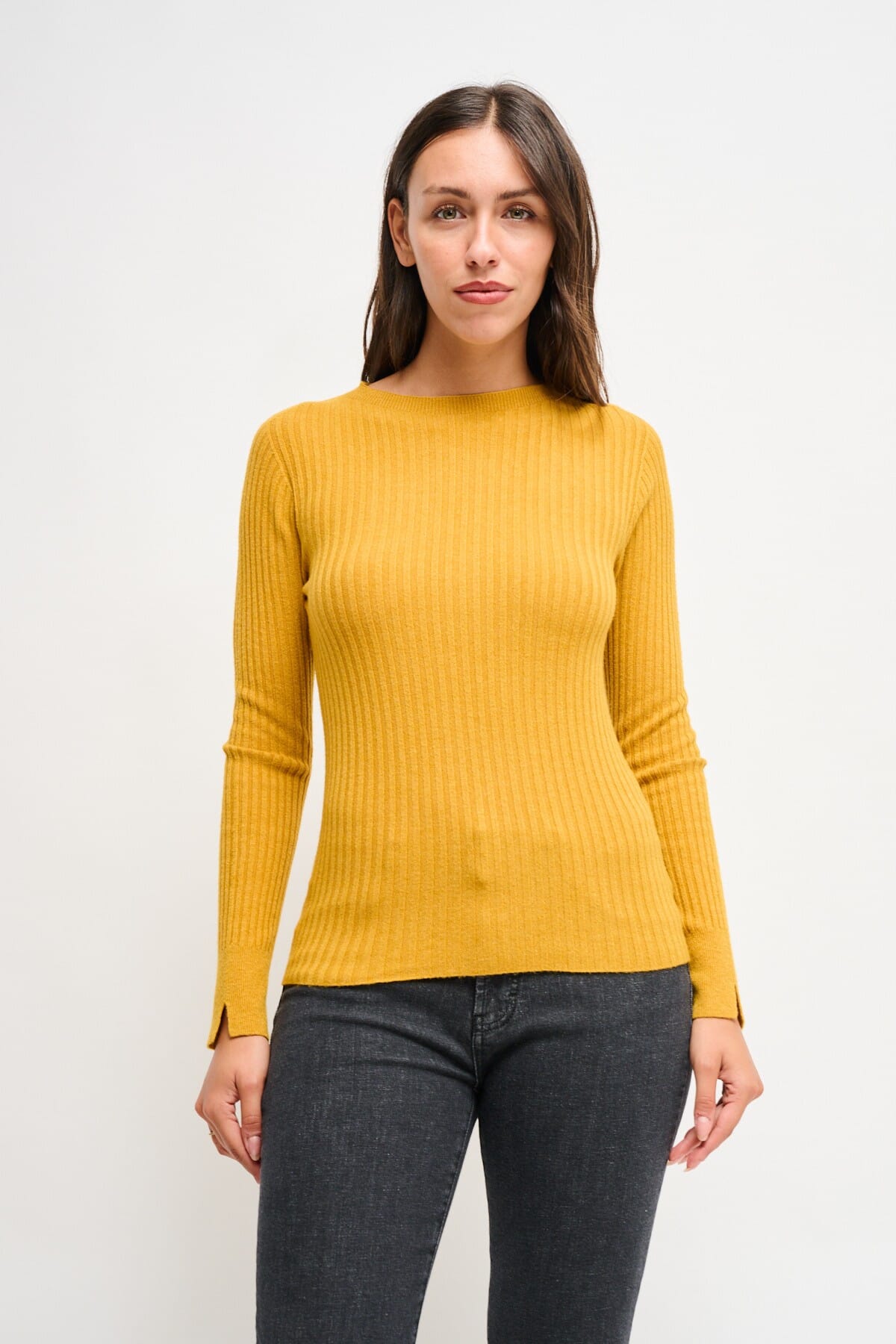 Maryley - Pull à manches longues côtelées