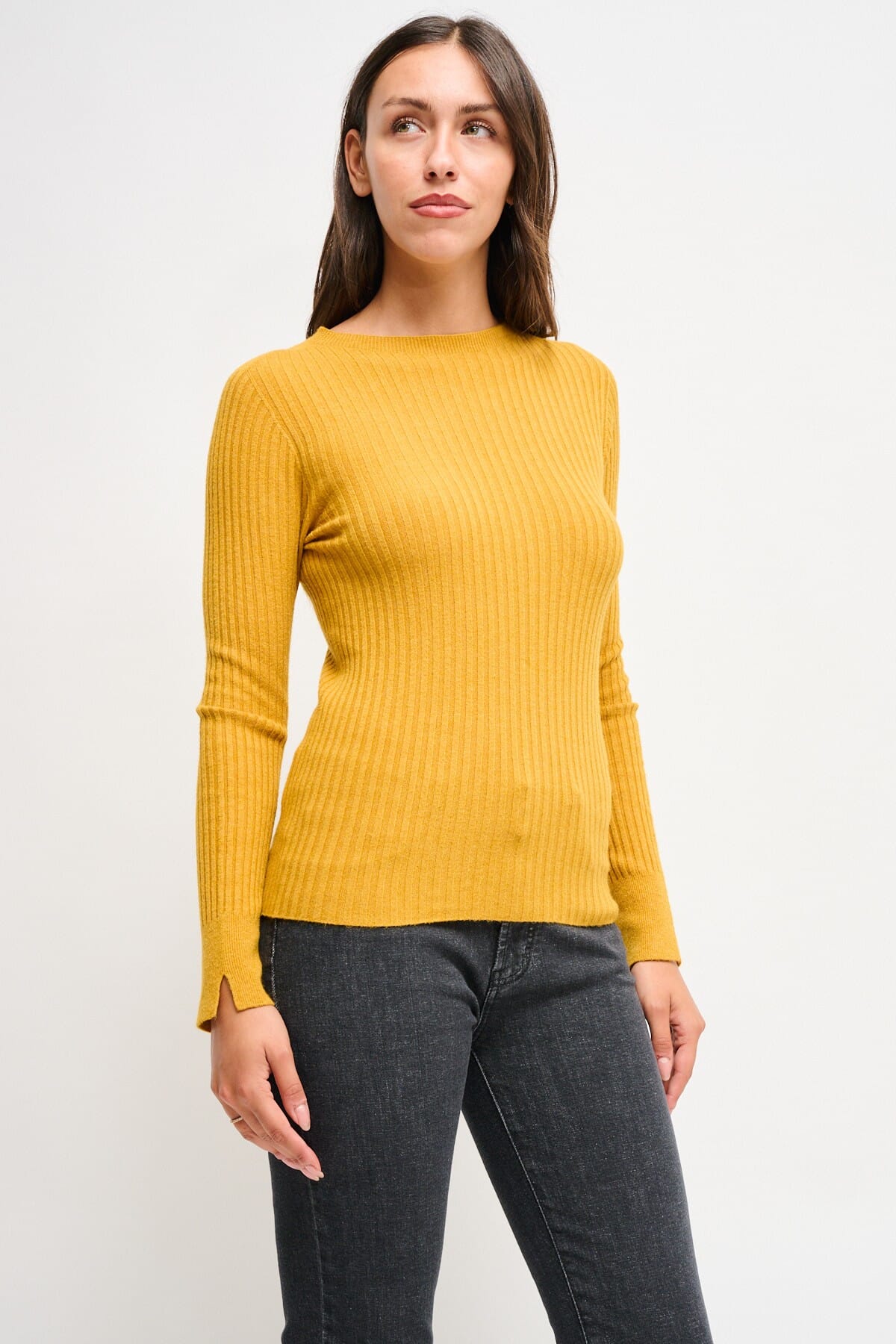 Maryley - Pull à manches longues côtelées