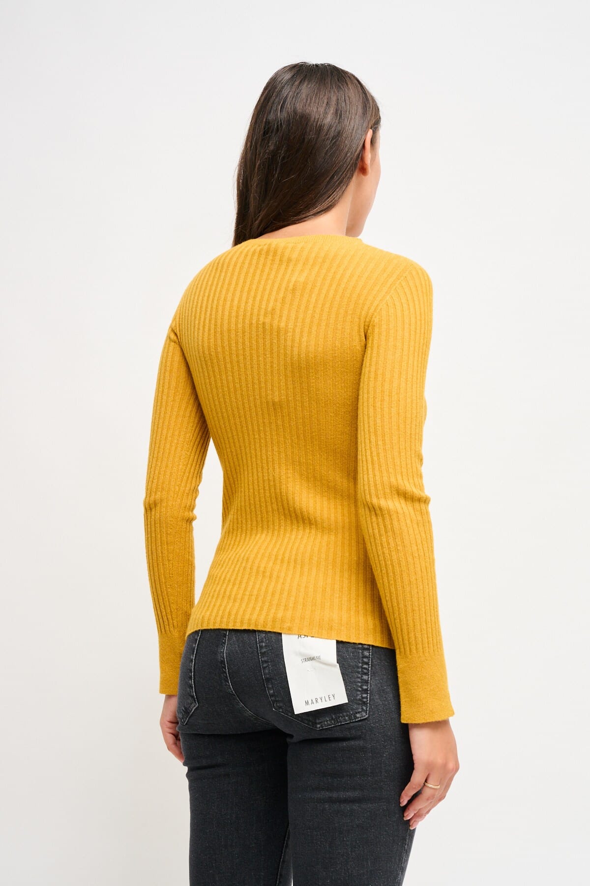 Maryley - Pull à manches longues côtelées