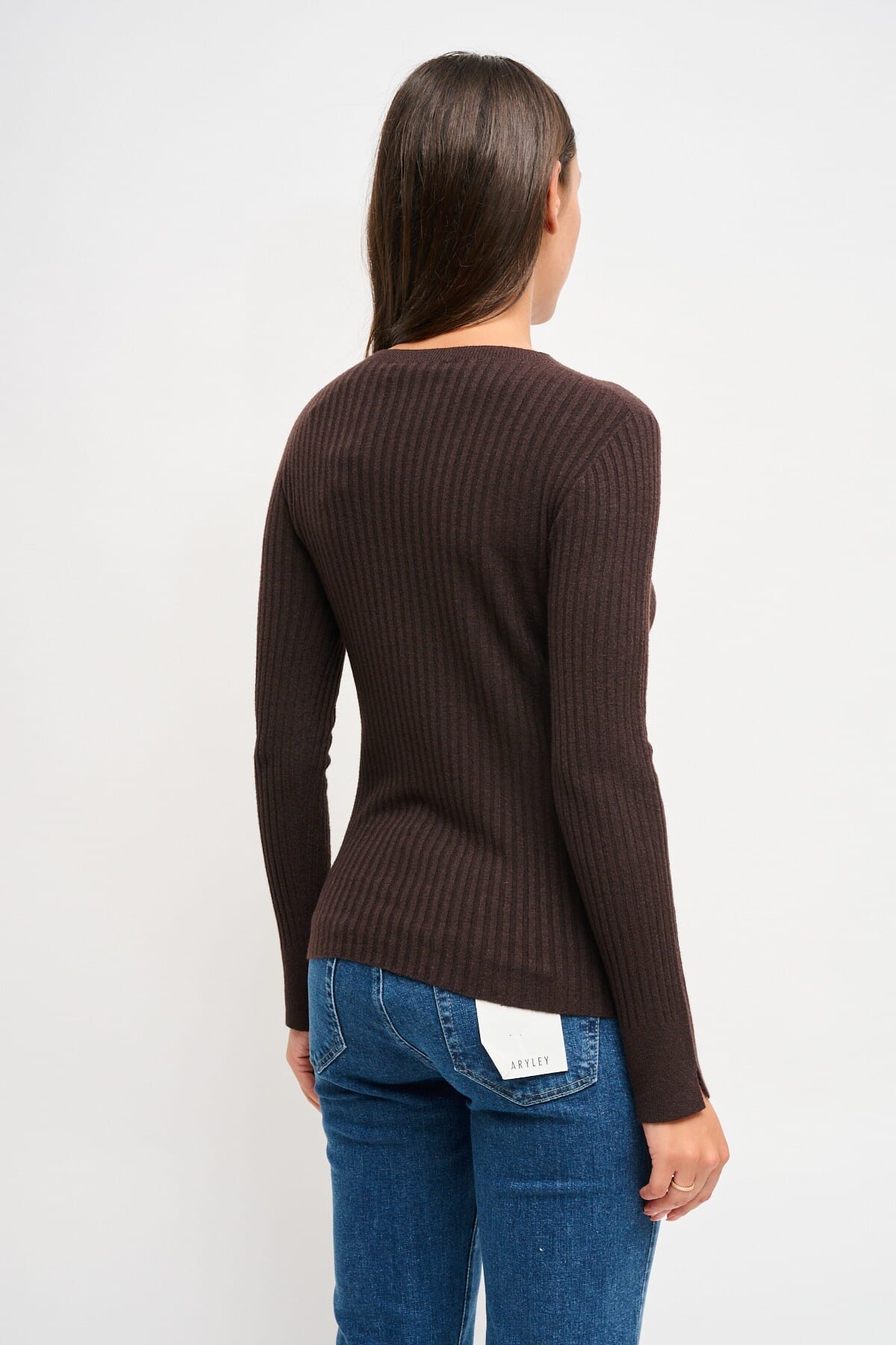 Maryley - Pull à manches longues côtelées