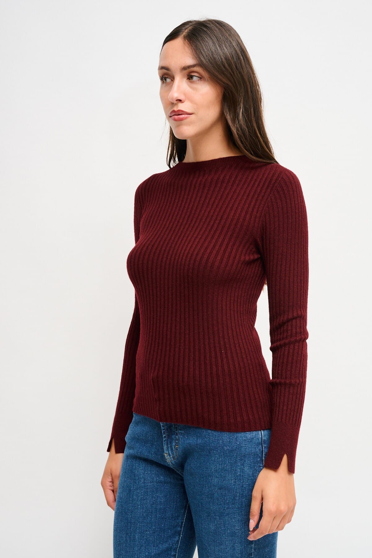 Maryley - Pull à manches longues côtelées