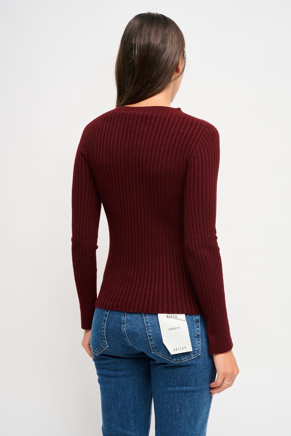 Maryley - Pull à manches longues côtelées