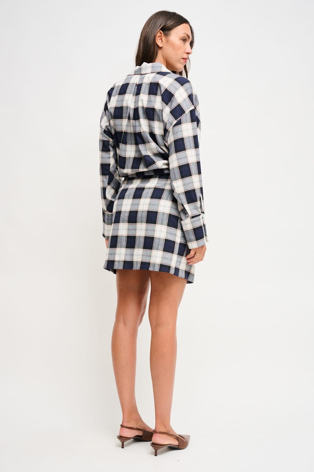 Minigonna Check A Porafoglio In Cotone Maryley