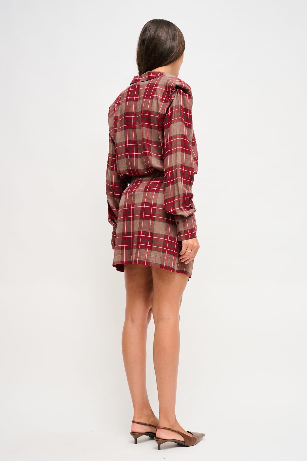 Minigonna Check A Portafoglio In Viscosa Maryley