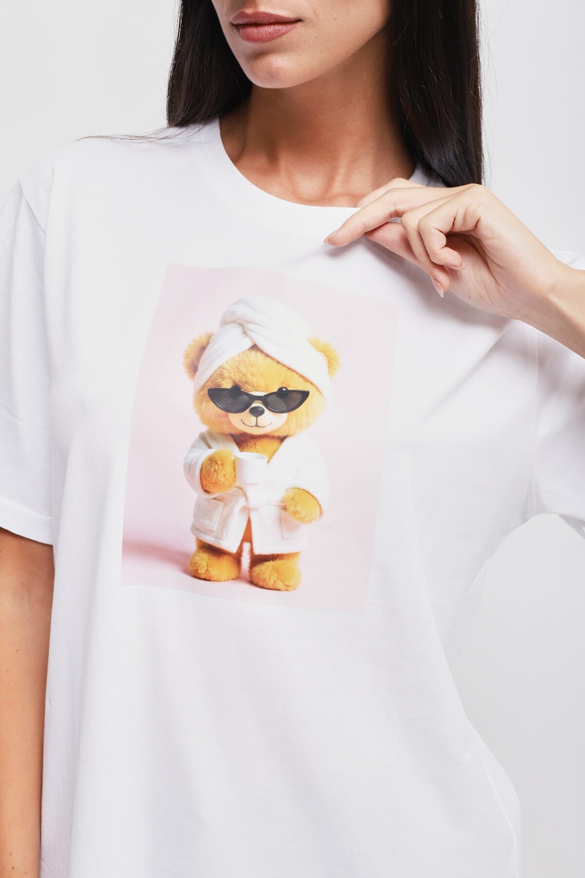 Maryley - T-shirt en coton imprimé ours