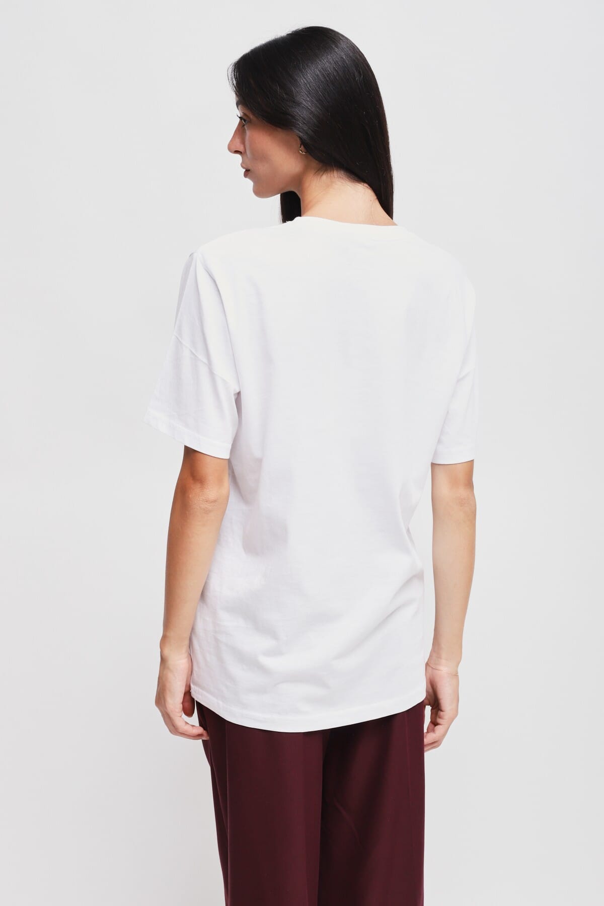 T-shirt en coton chic et décontracté avec imprimé Maryley