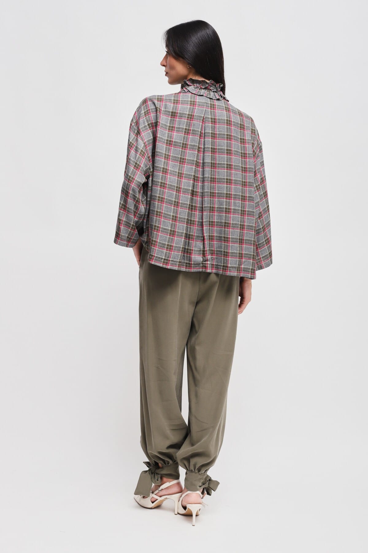 Pantaloni In Viscosa Con Fiocco Sul Fondo Maryley