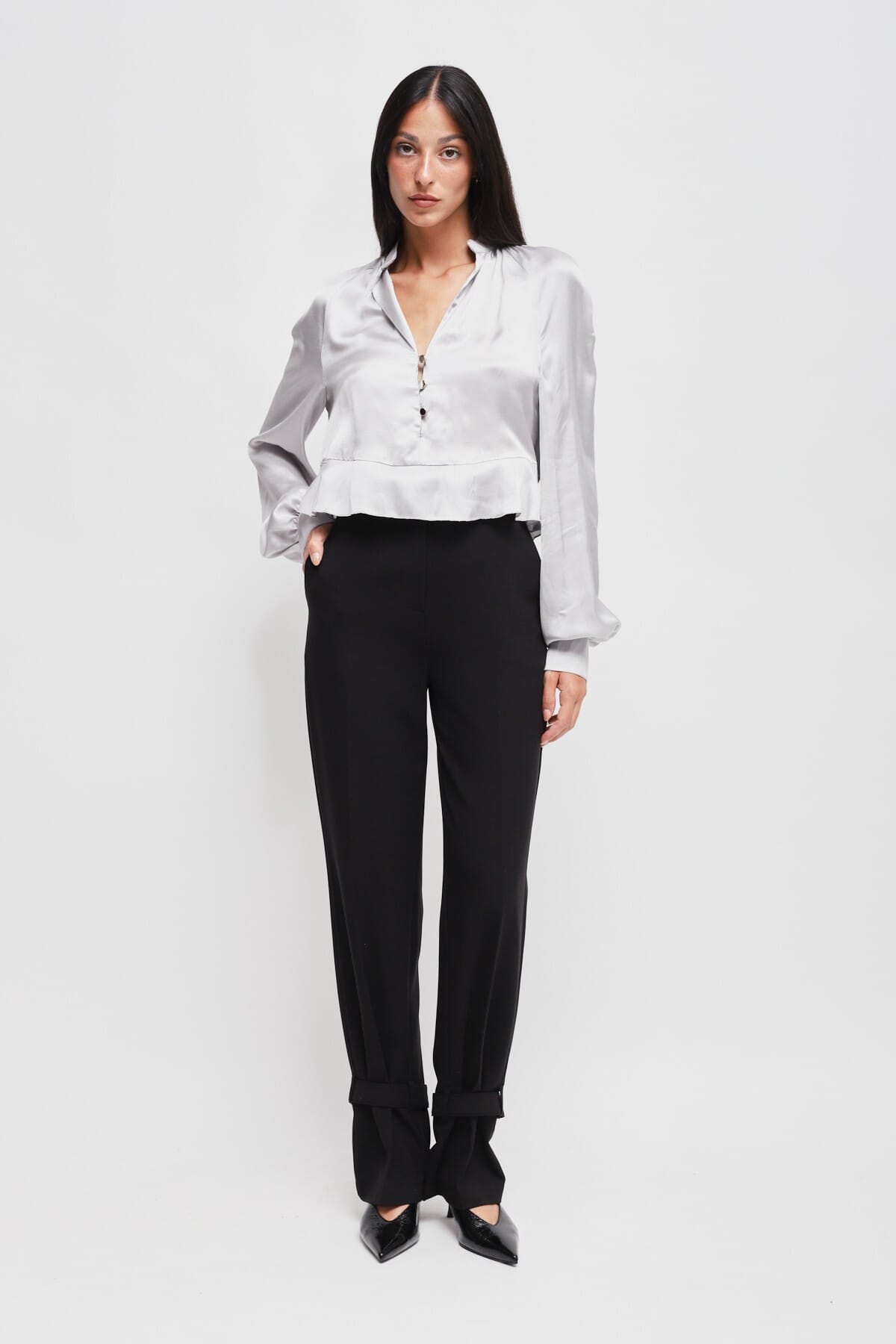 Pantaloni Con Cinturino Sul Fondo Maryley