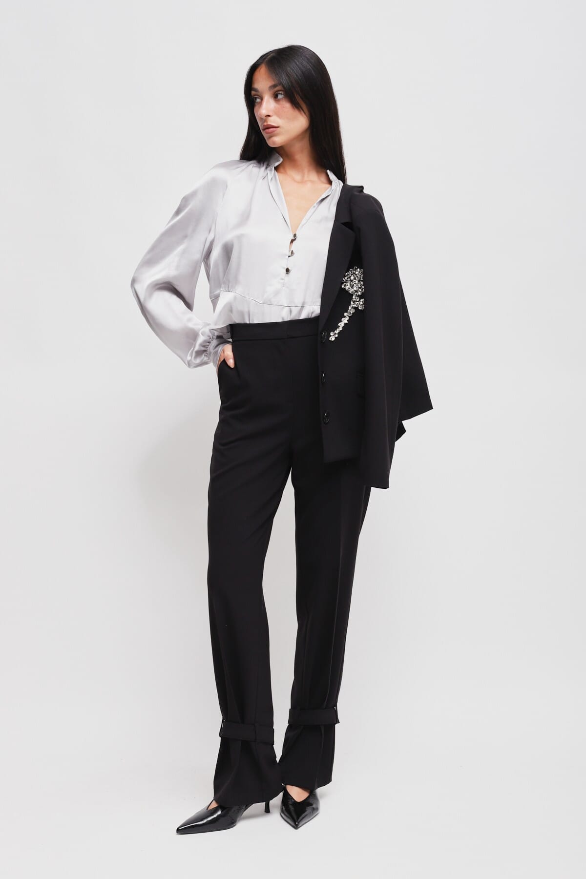 Pantaloni Con Cinturino Sul Fondo Maryley