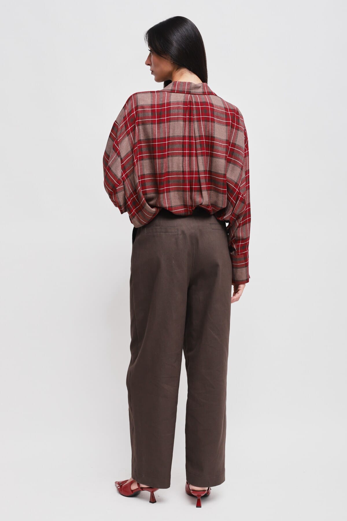 Pantaloni Balloon In Cotone Con Pinces E Cintura Maryley