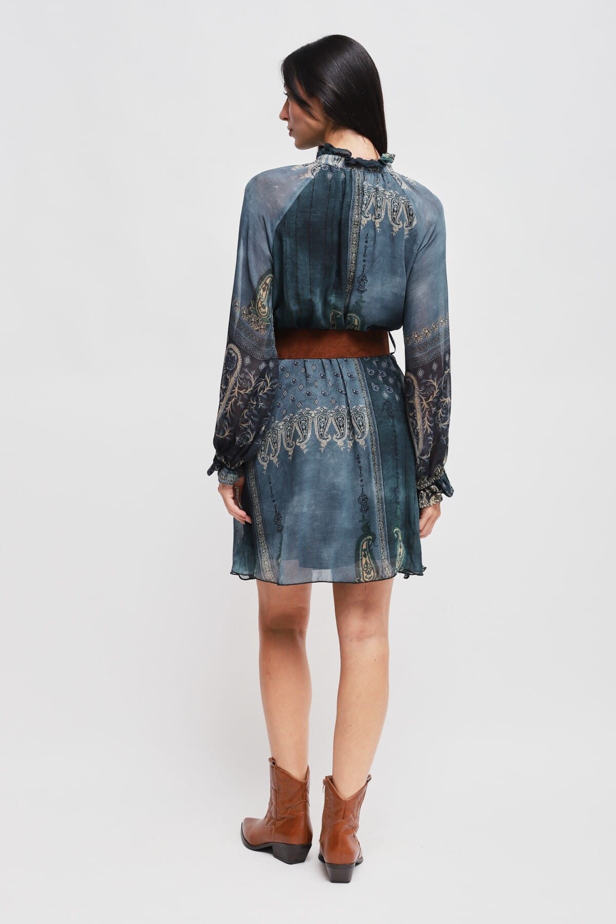 Abito Corto A Fantasia In Viscosa Maryley