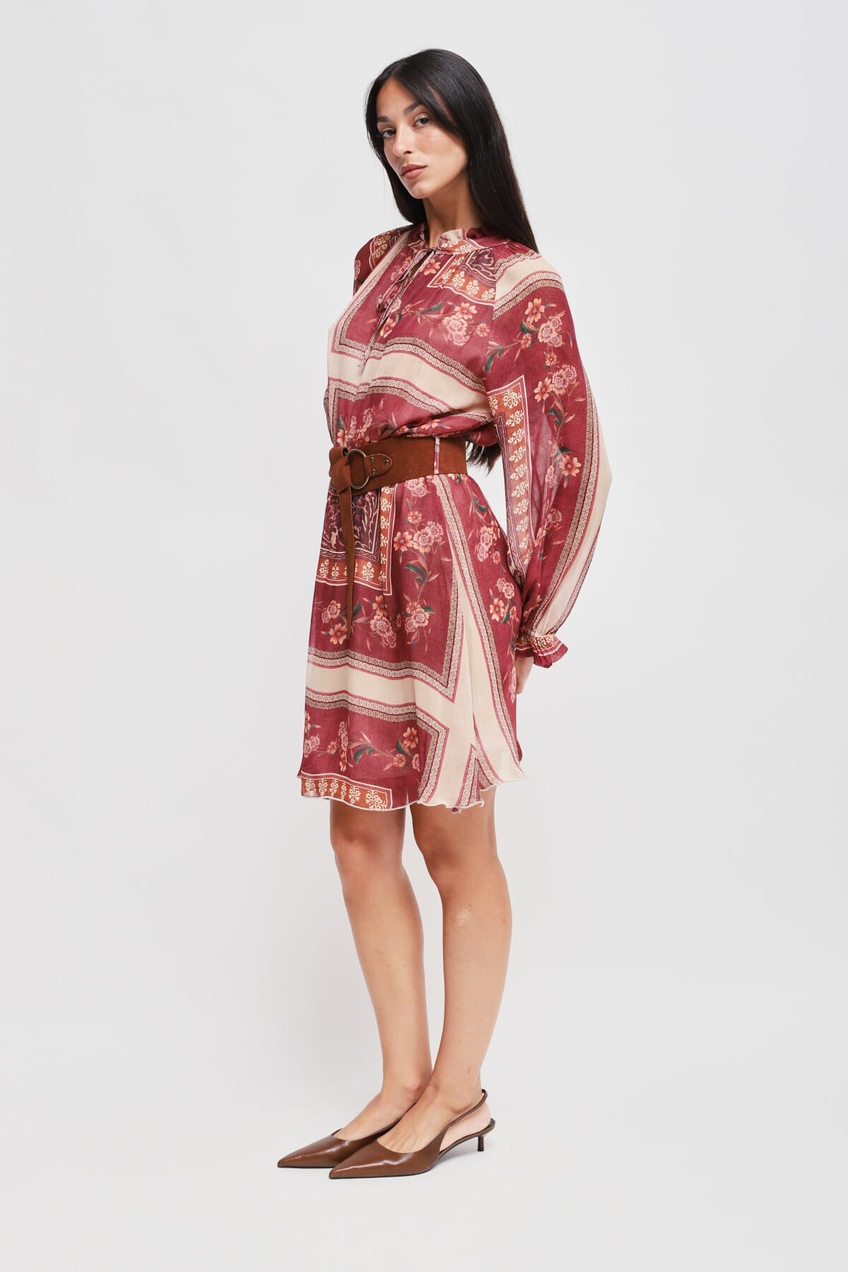 Abito Corto A Fantasia In Viscosa Maryley