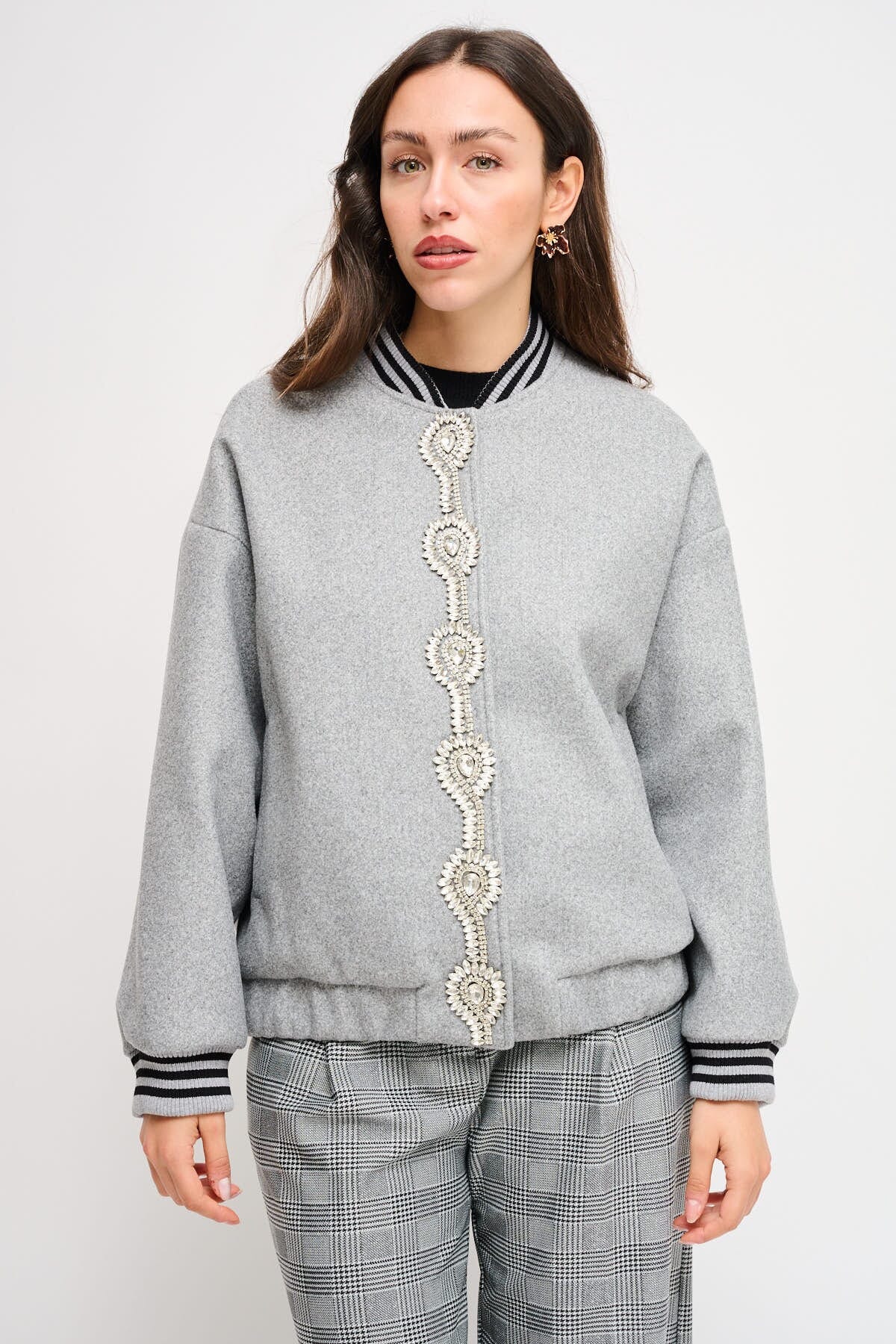 Bomber Con Dettaglio Gioiello Maryley