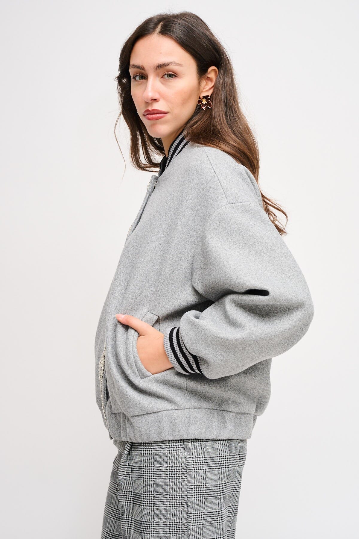 Bomber Con Dettaglio Gioiello Maryley