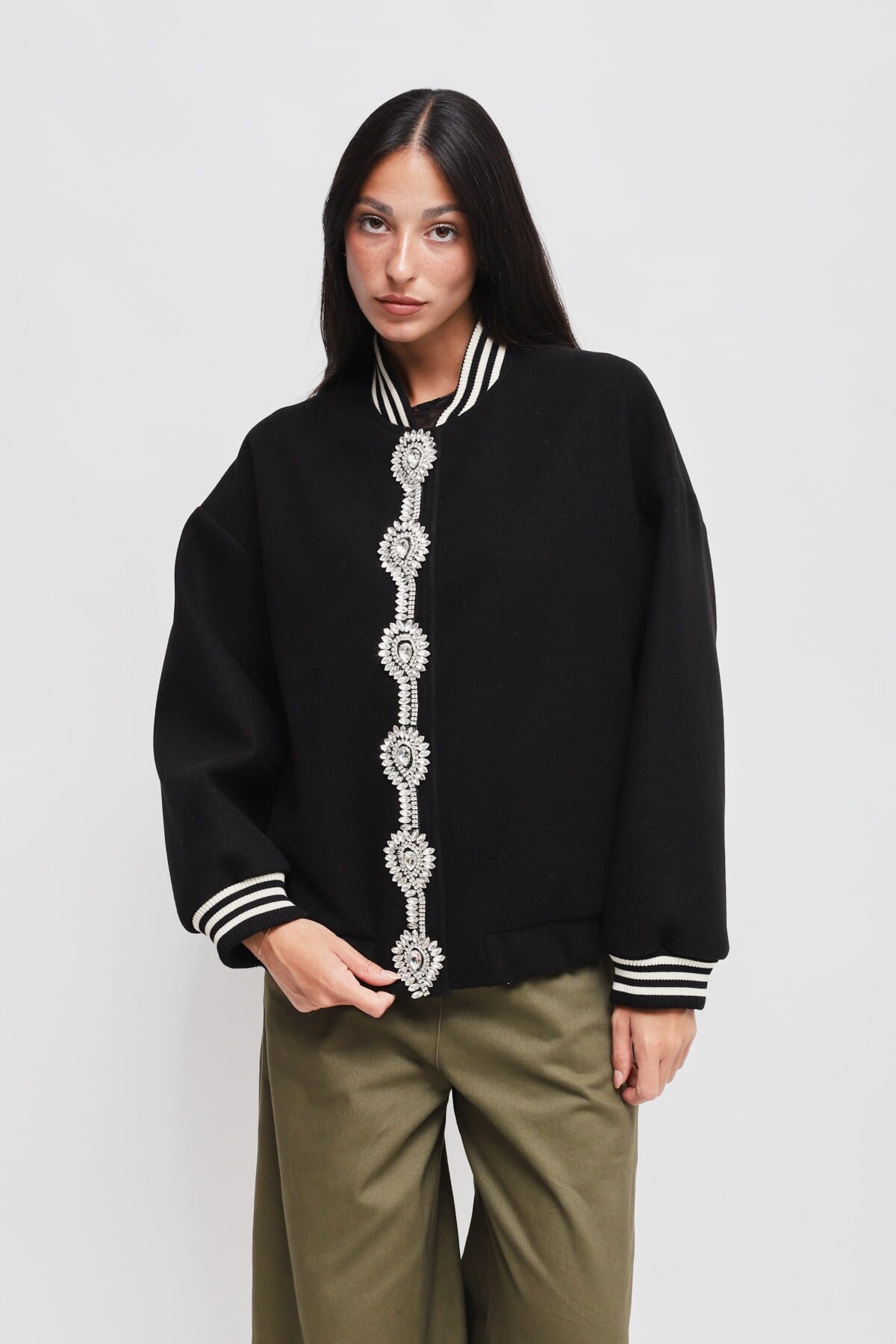 Bomber Con Dettaglio Gioiello Maryley