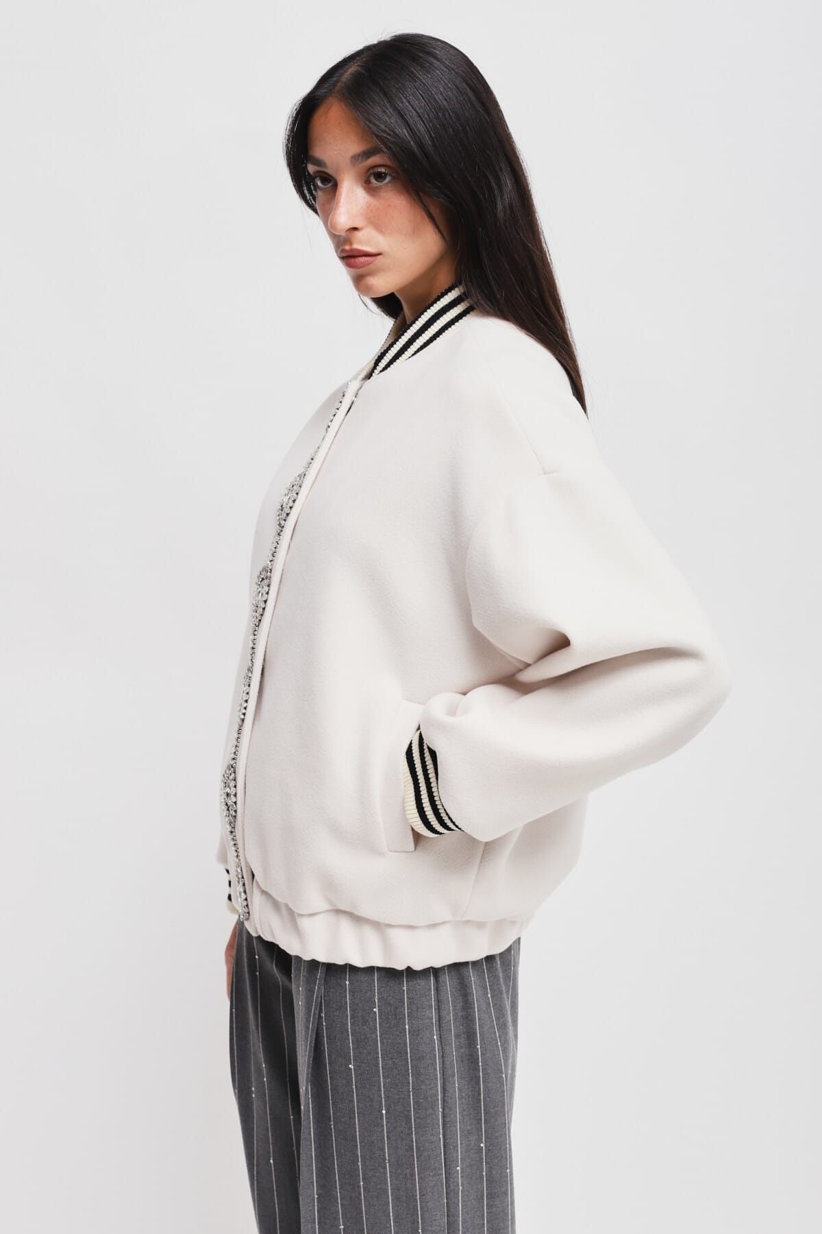 Bomber Con Dettaglio Gioiello Maryley