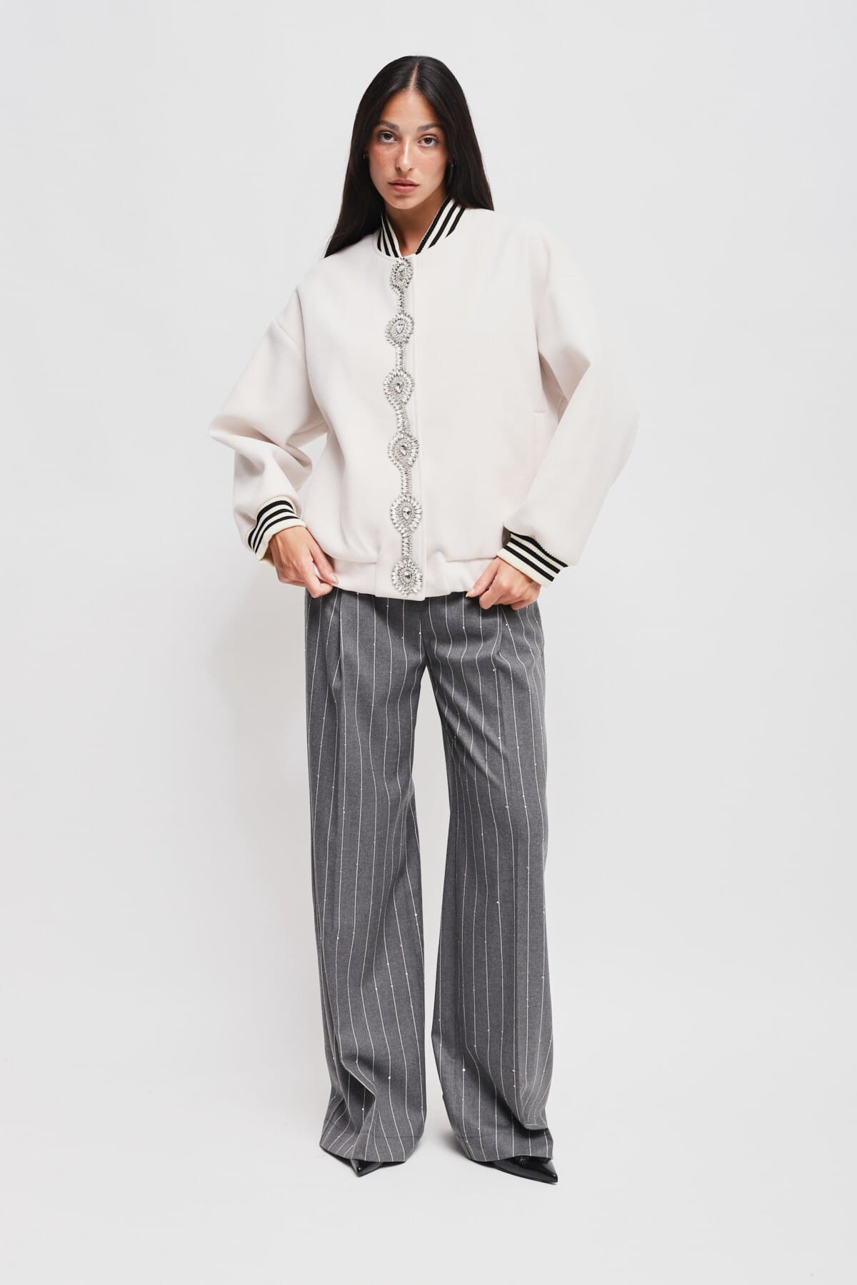 Bomber Con Dettaglio Gioiello Maryley