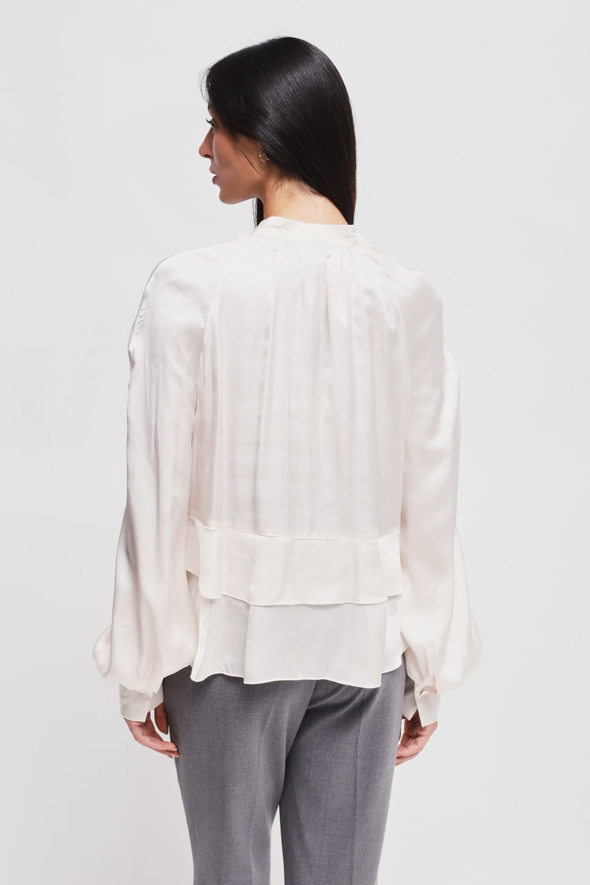 Blusa In Viscosa Con Balze Maryley
