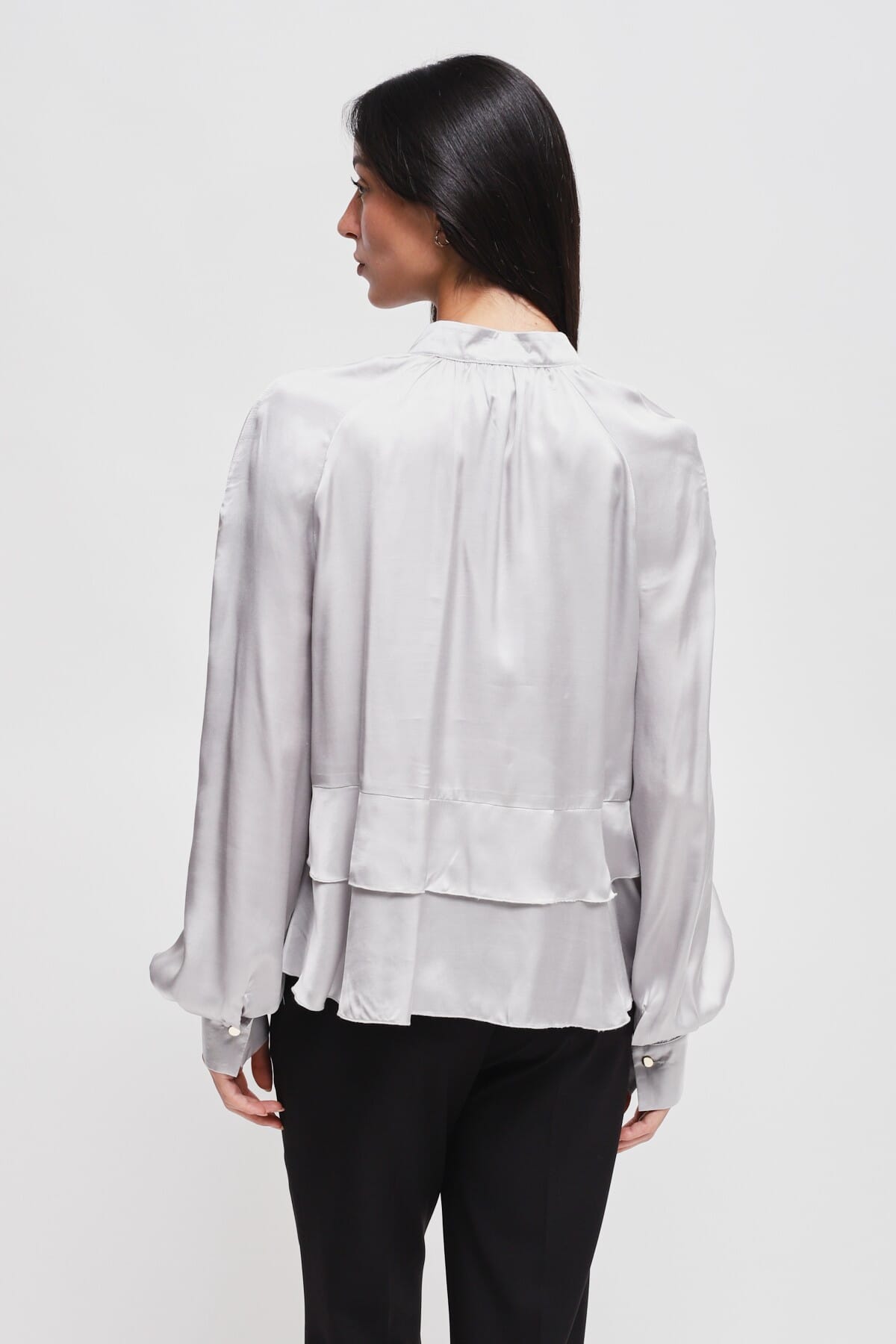 Blusa In Viscosa Con Balze Maryley