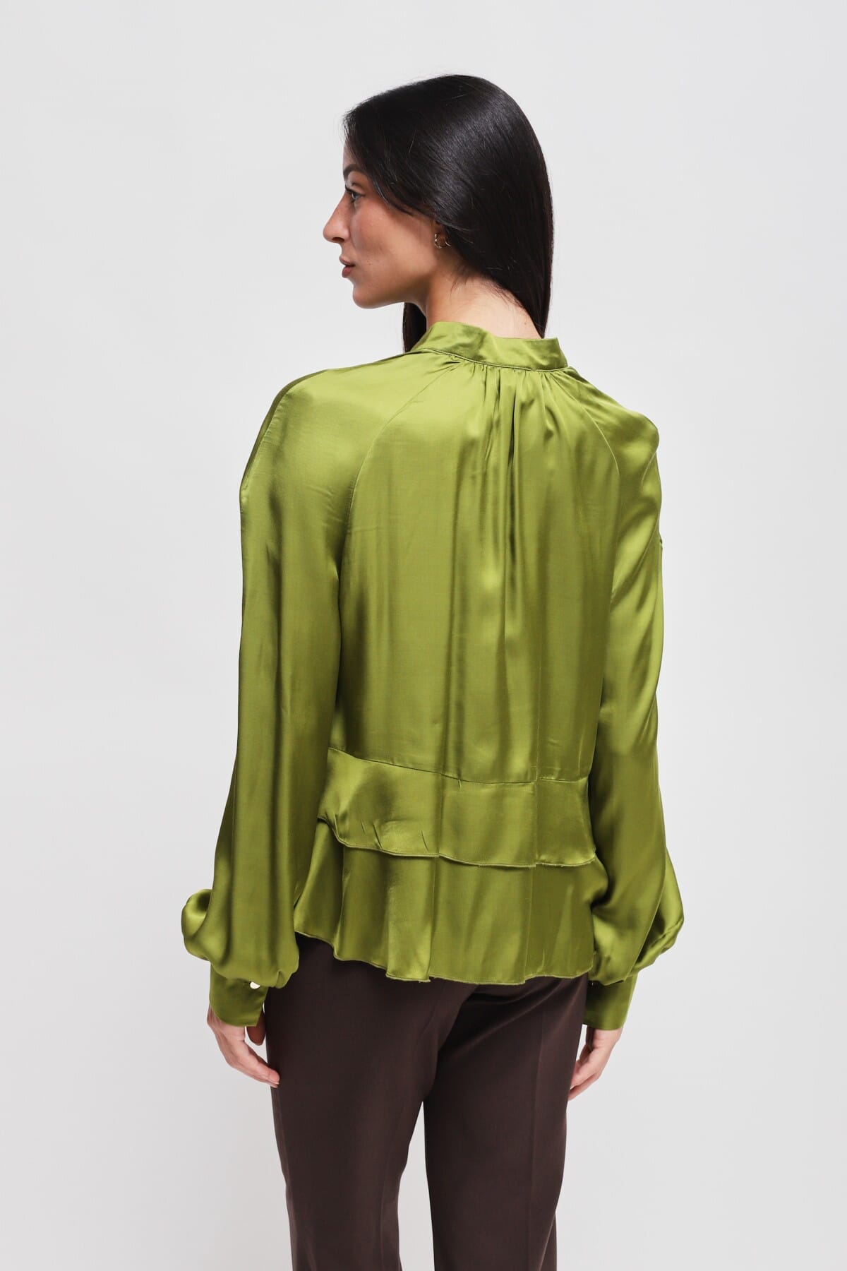 Blusa In Viscosa Con Balze Maryley