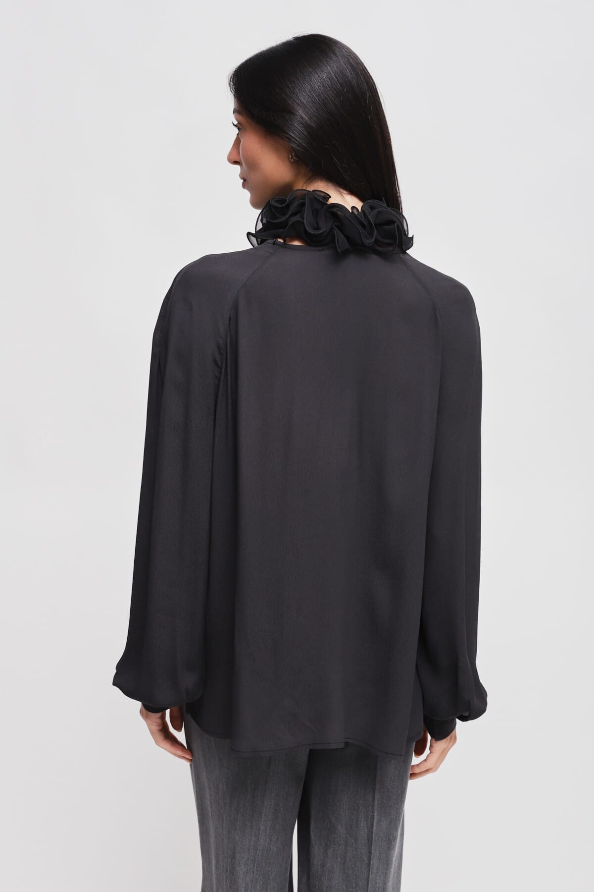 Camicia In Viscosa Con Colletto Vittoriano Maryley