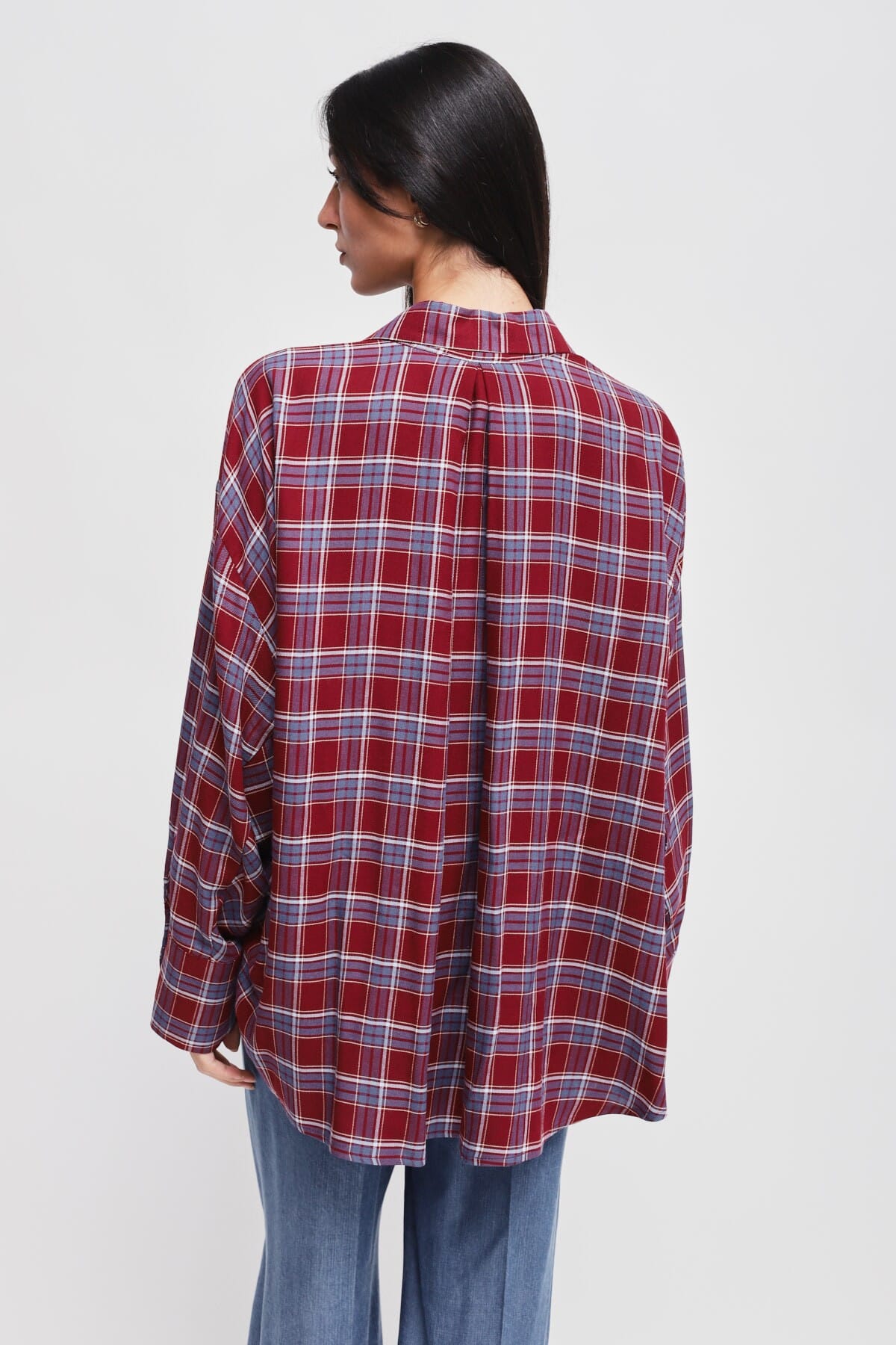 Camicia Check Oversize In Viscosa Maryley
