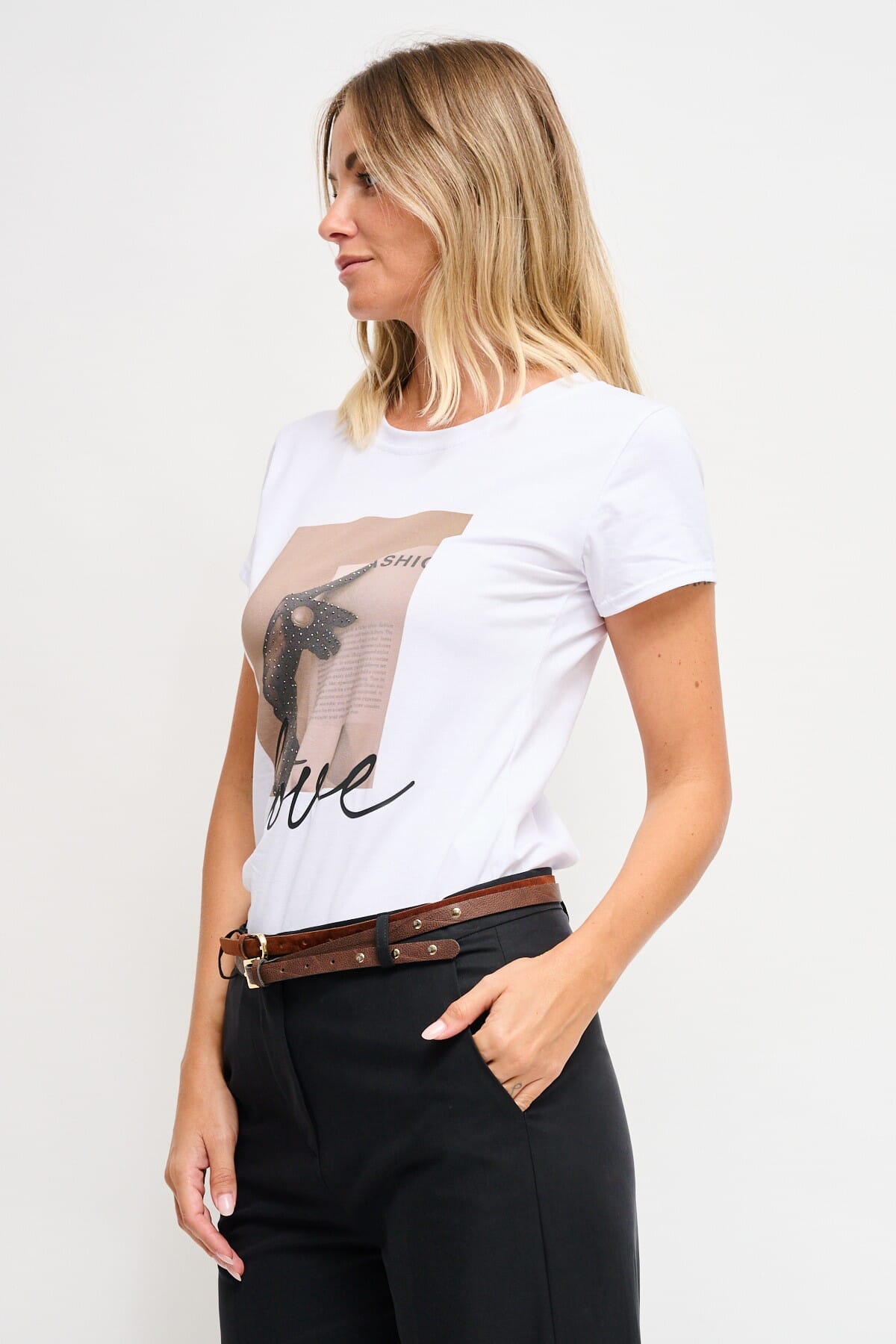 T-Shirt In Cotone Con Stampa Maryley