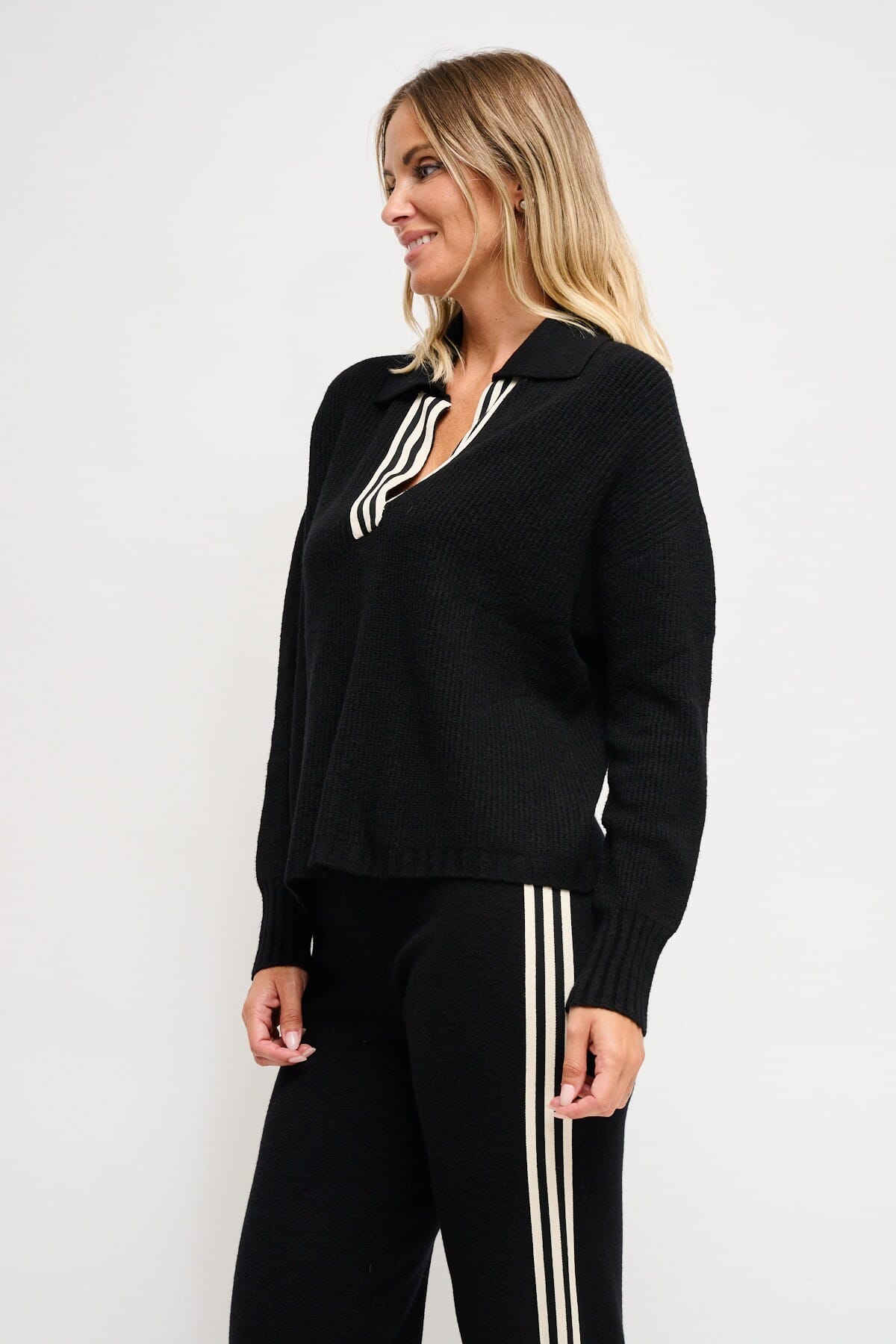 Polo en maille Maryley avec bande latérale