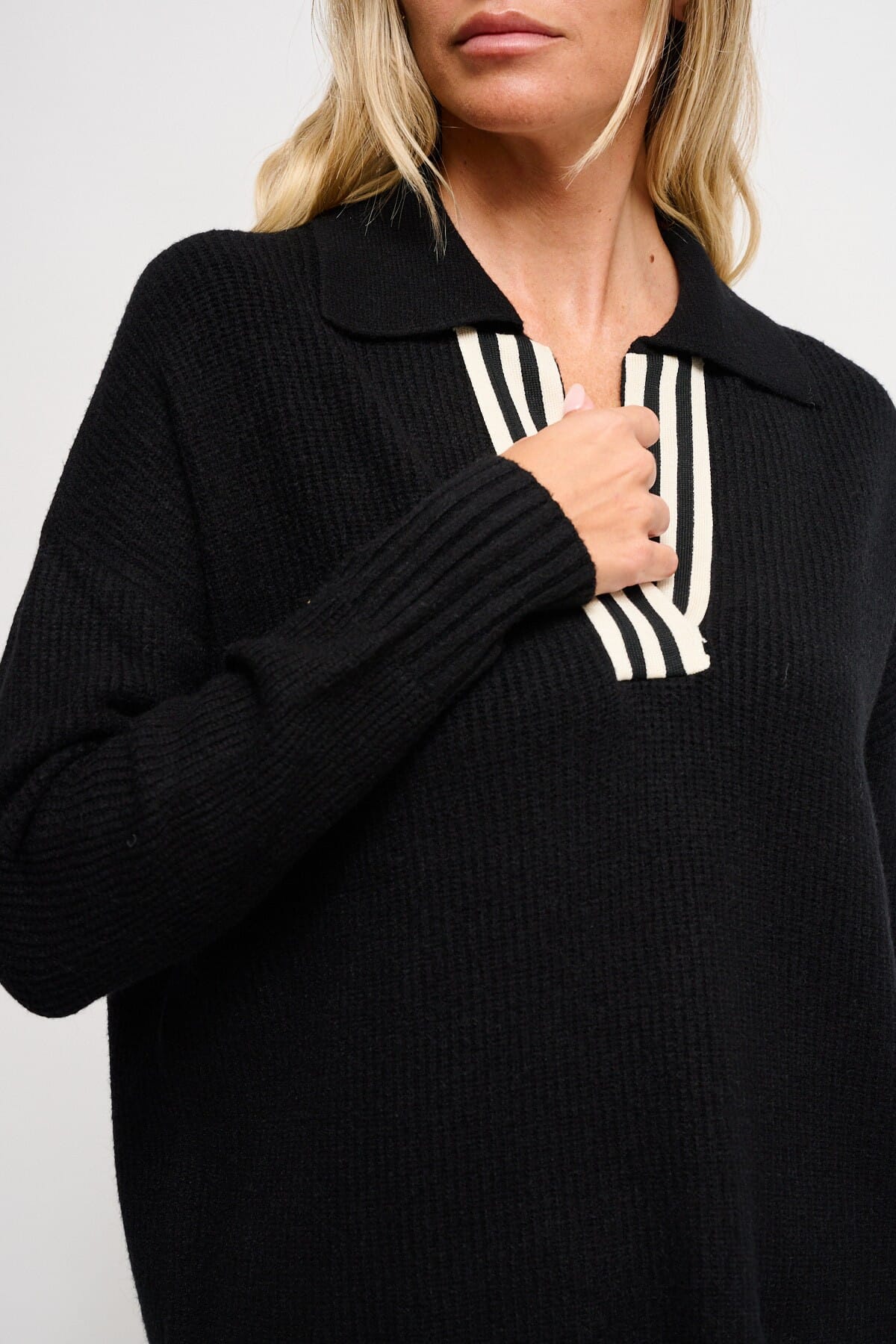 Polo en maille Maryley avec bande latérale