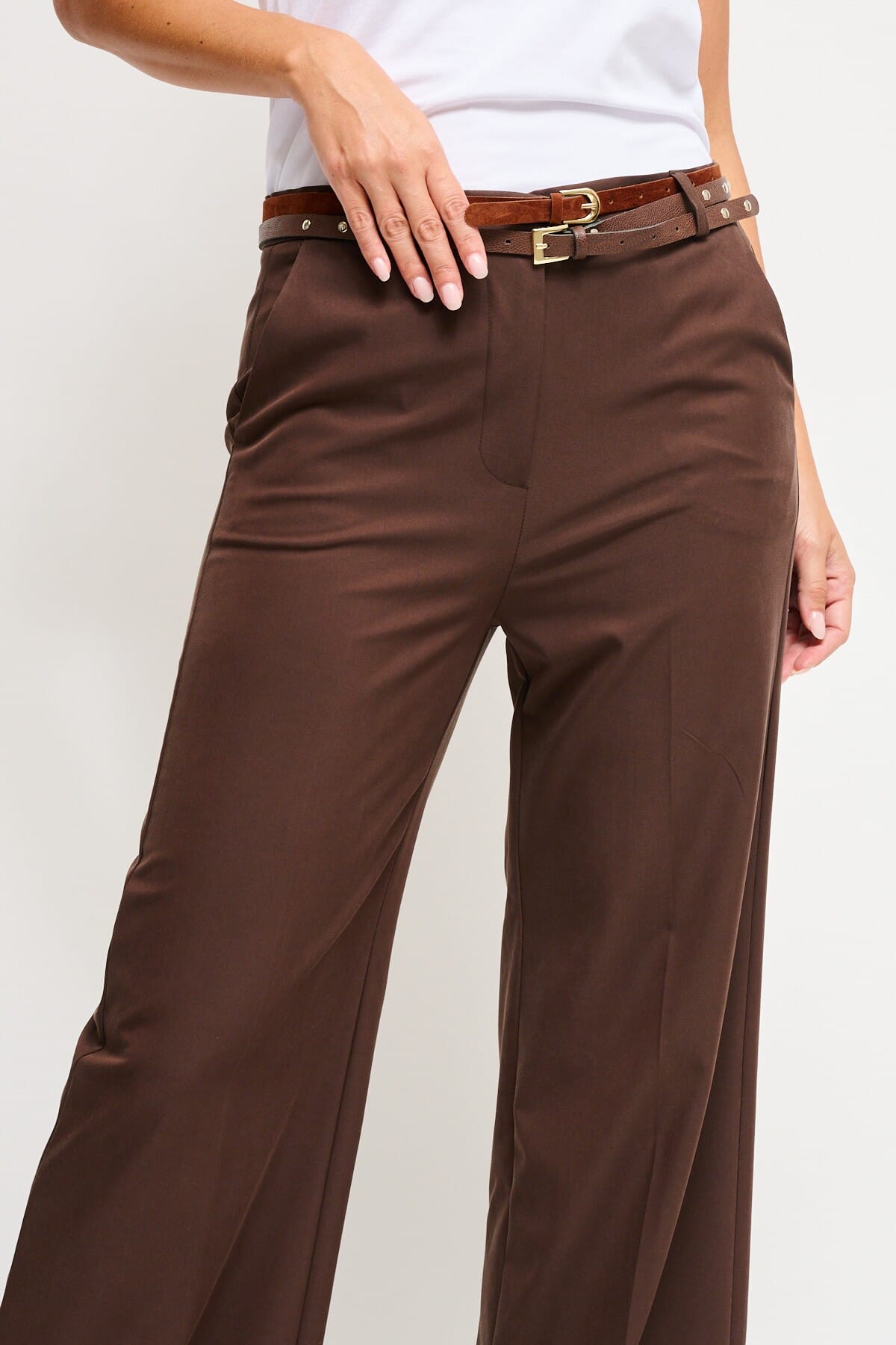 Pantaloni A Palazzo Con Doppia Cintura Maryley