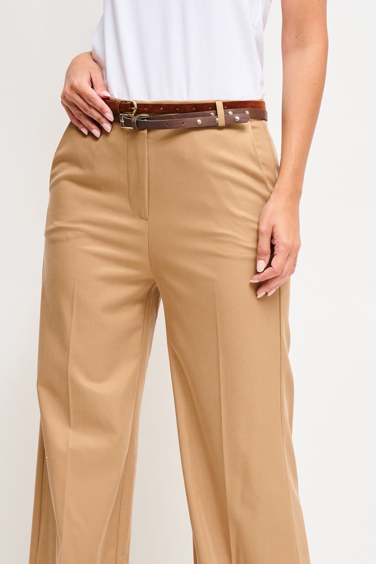 Pantaloni A Palazzo Con Doppia Cintura Maryley