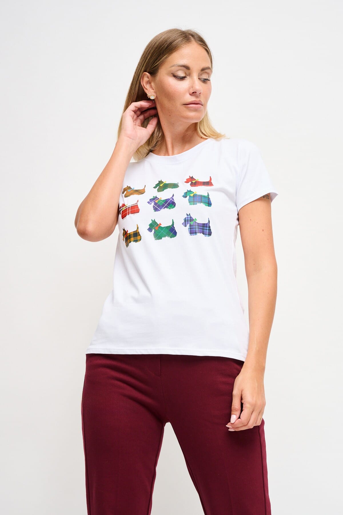 T-Shirt Casual In Cotone Con Stampa Maryley