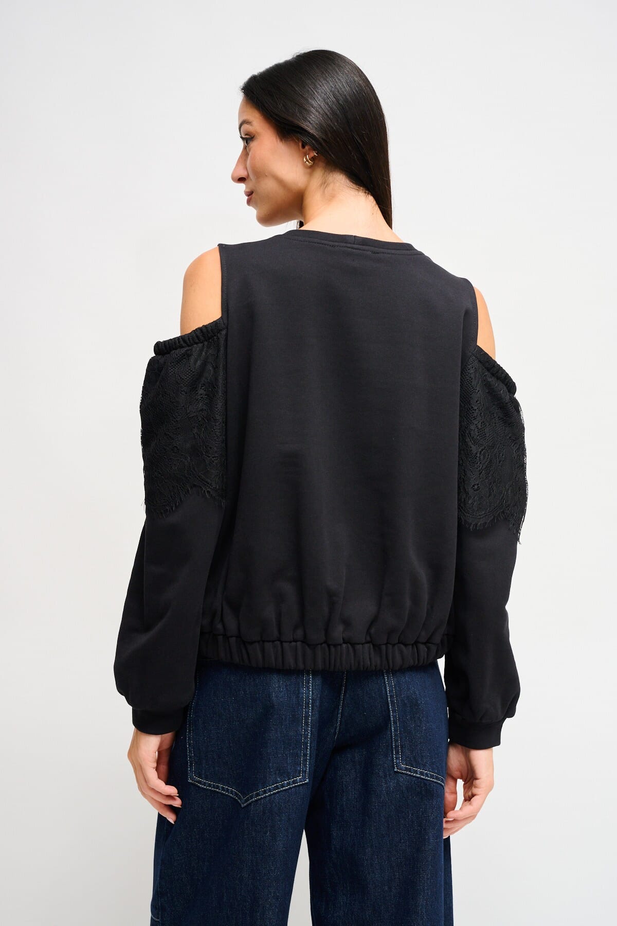 Sweatshirt en coton Maryley avec épaules nues