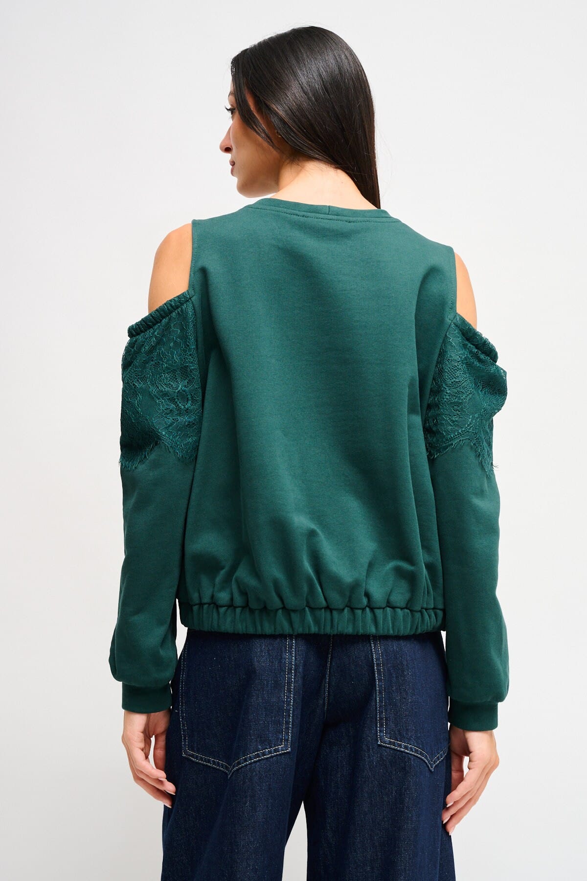 Sweatshirt en coton Maryley avec épaules nues