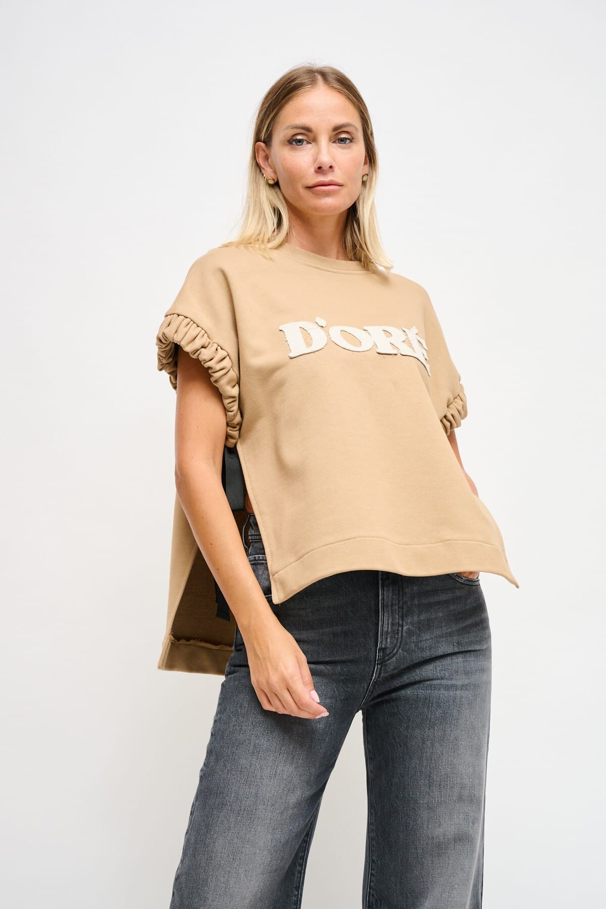 Maryley Sweatshirt sans manches avec rubans latéraux