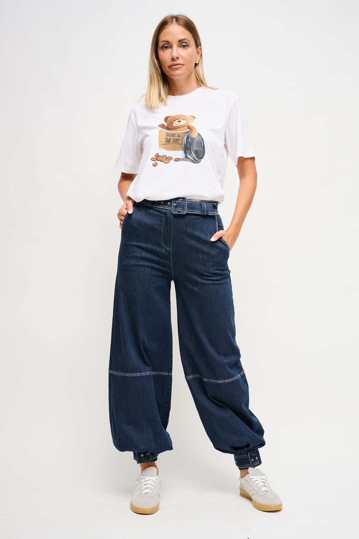 Jeans Baggy Con Cintura Maryley