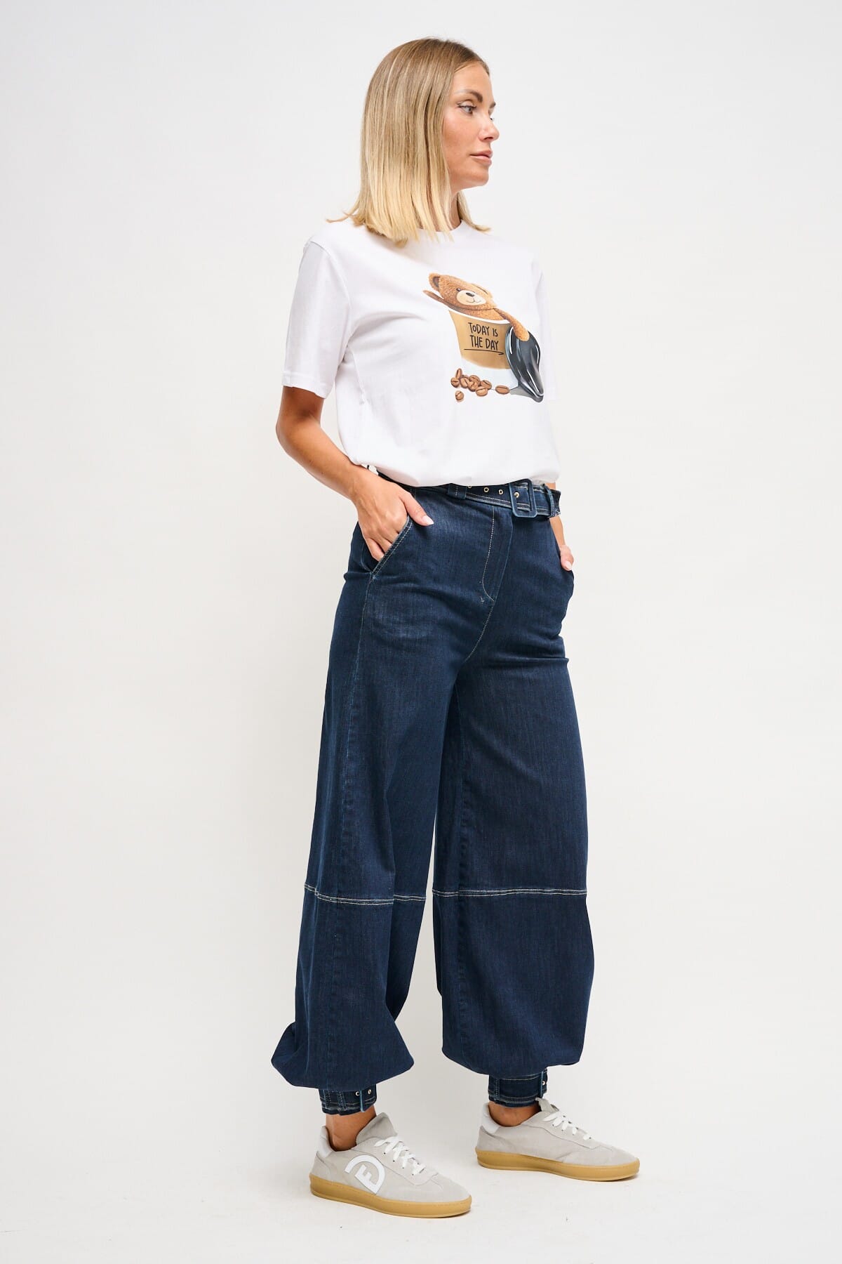 Jeans Baggy Con Cintura Maryley