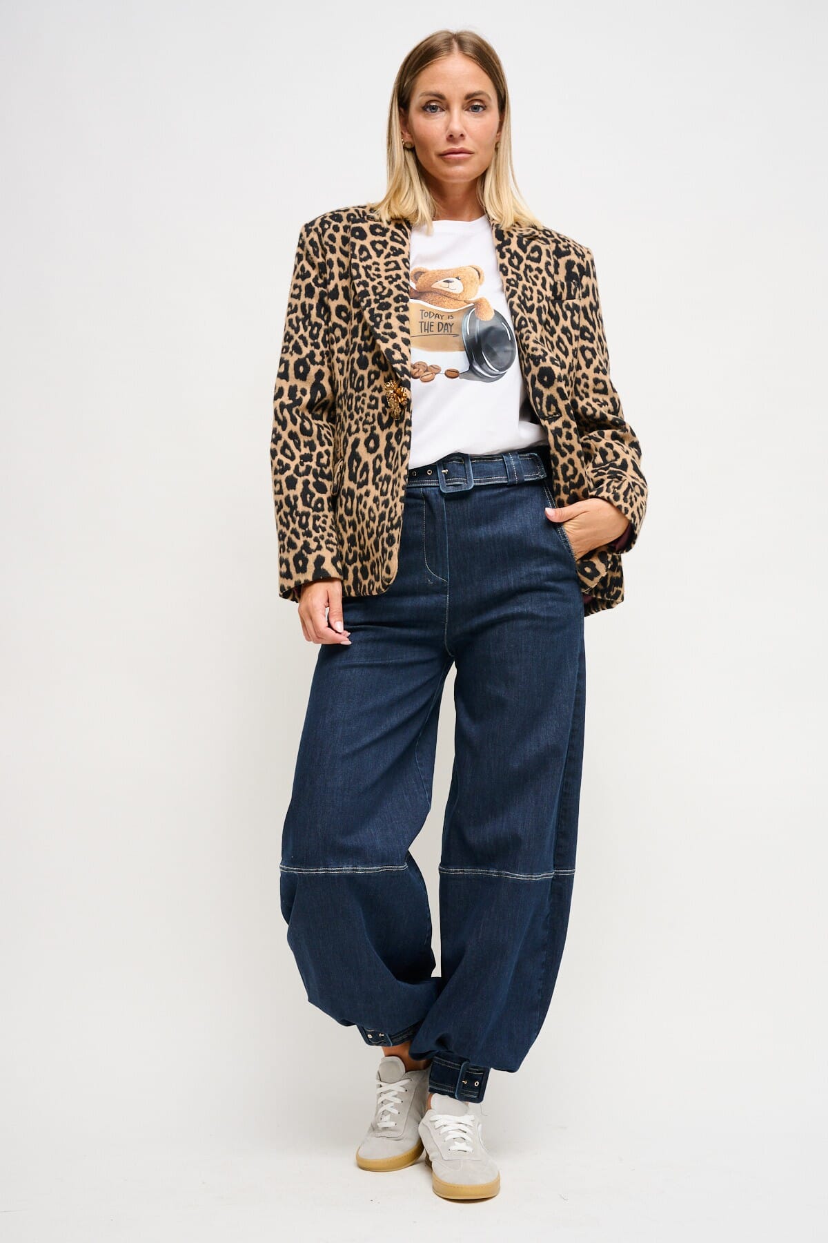 Jeans Baggy Con Cintura Maryley