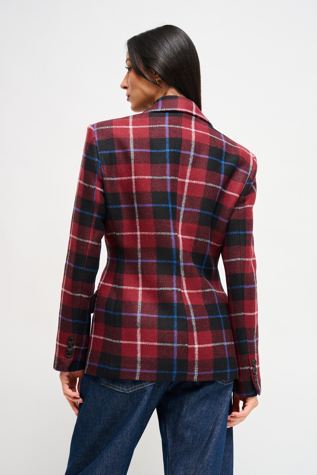 Veste en tissu à carreaux Maryley Pin