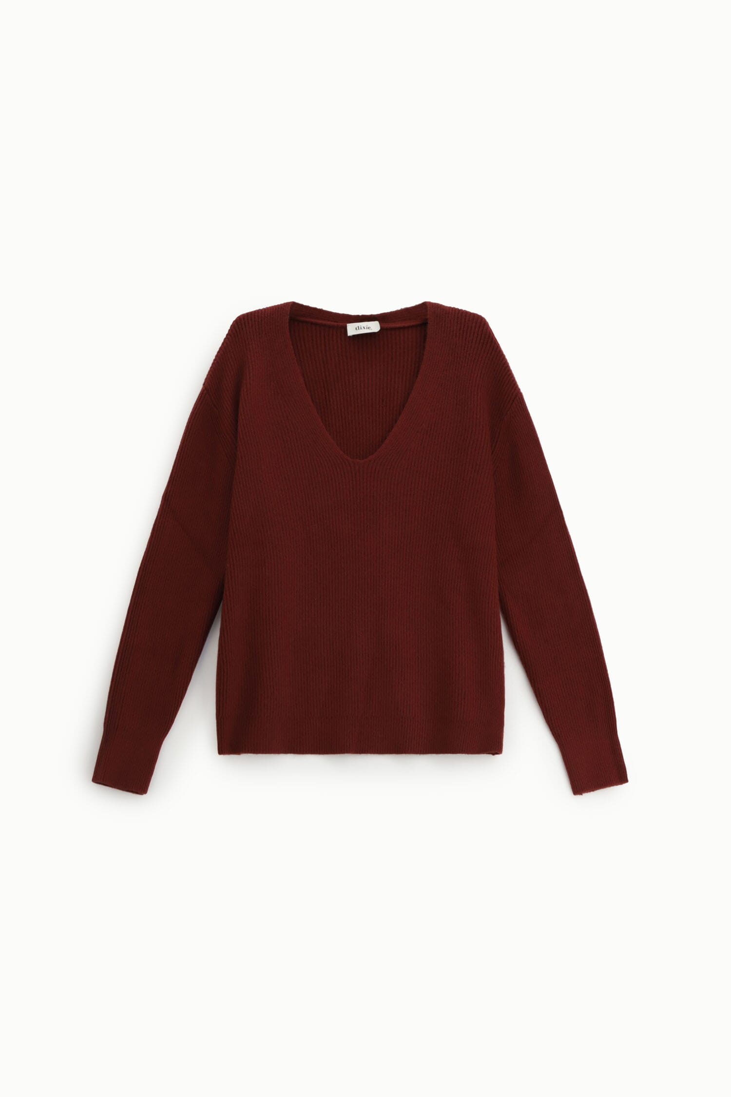 Maglione Scollo A V Lavorazione A Coste Dixie