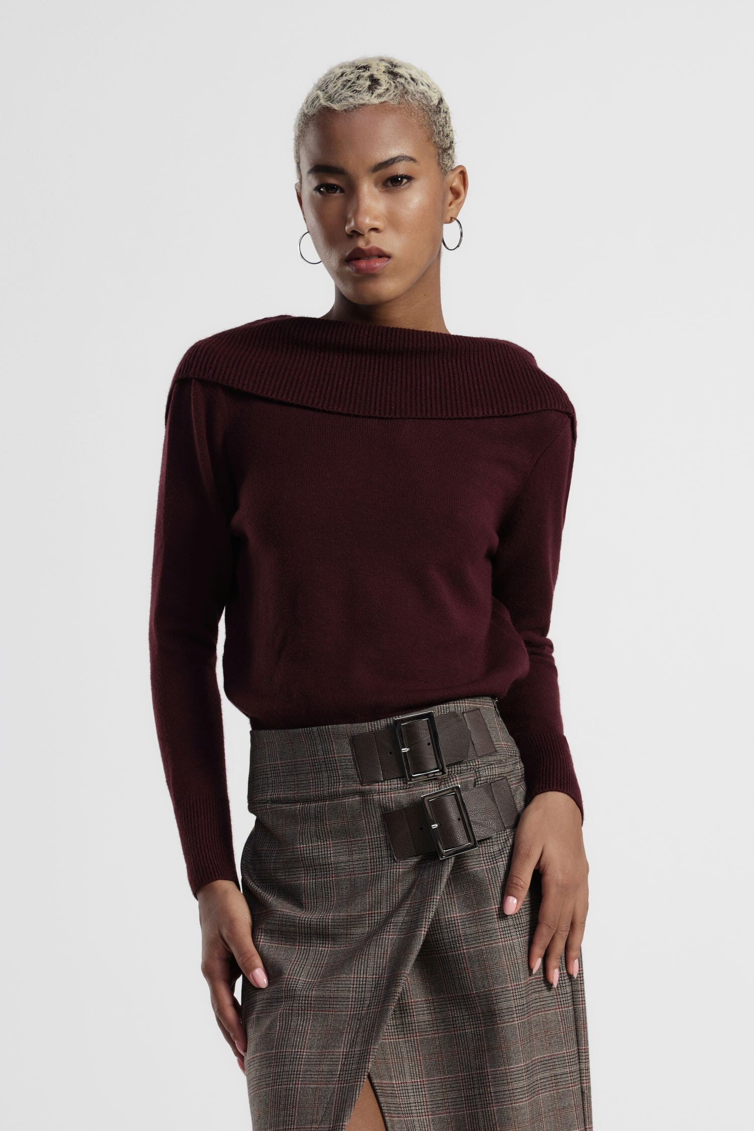 Maglione Scollo Posteriore Collo Ampio Dixie