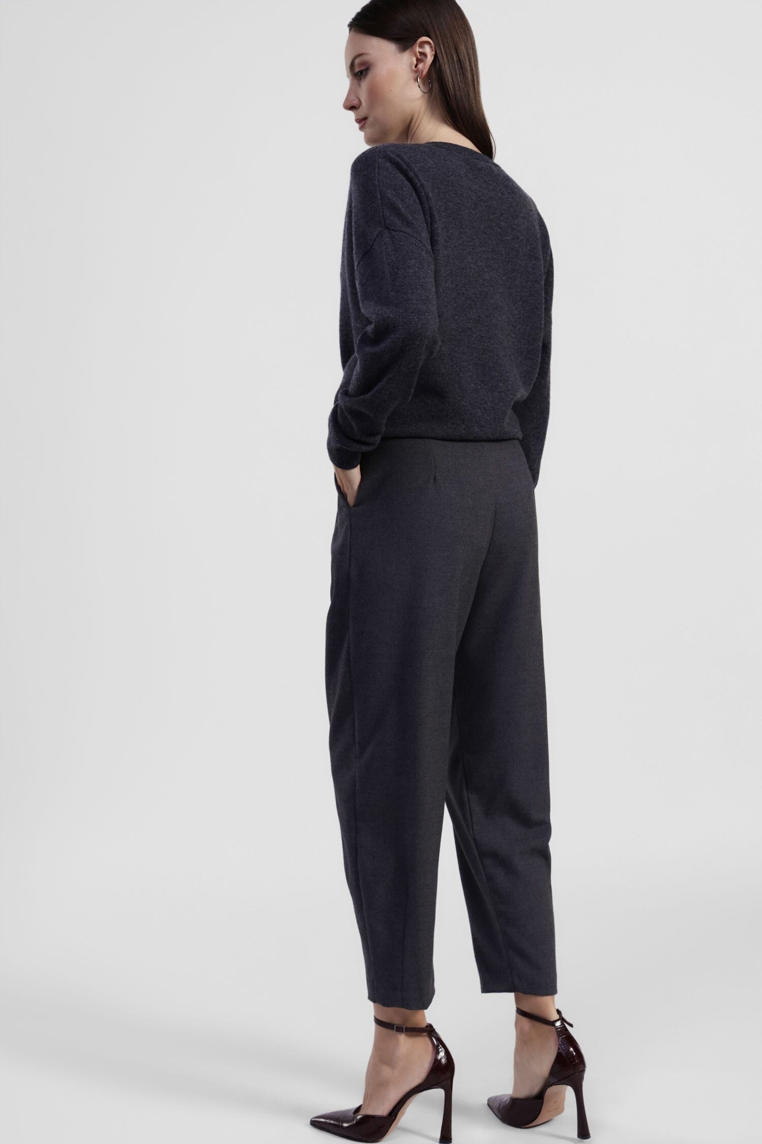 Pantaloni Con Pince E Gamba Cropped Dixie