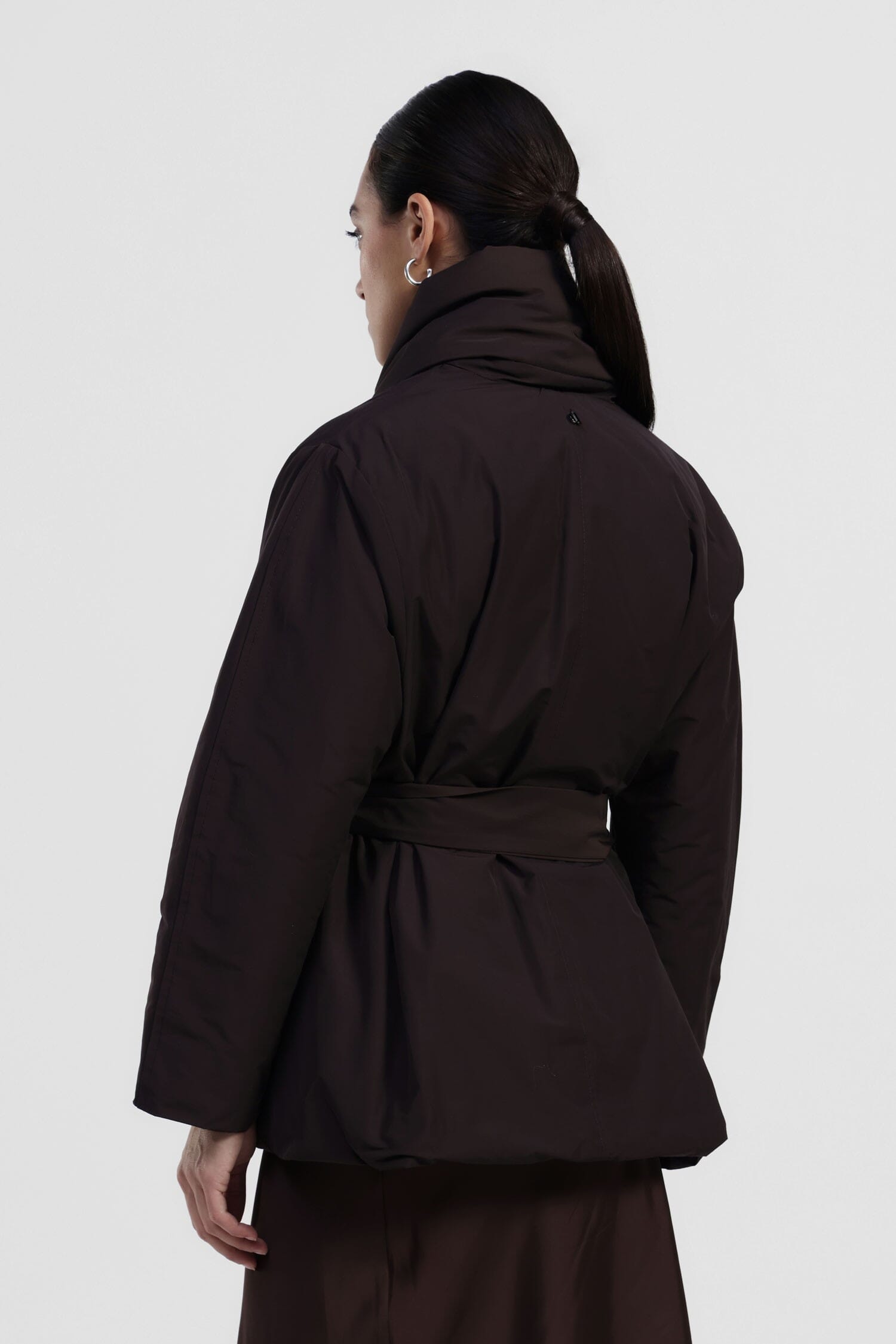 Giacca Trapuntata Con Cintura E Collo Avvolgente Dixie