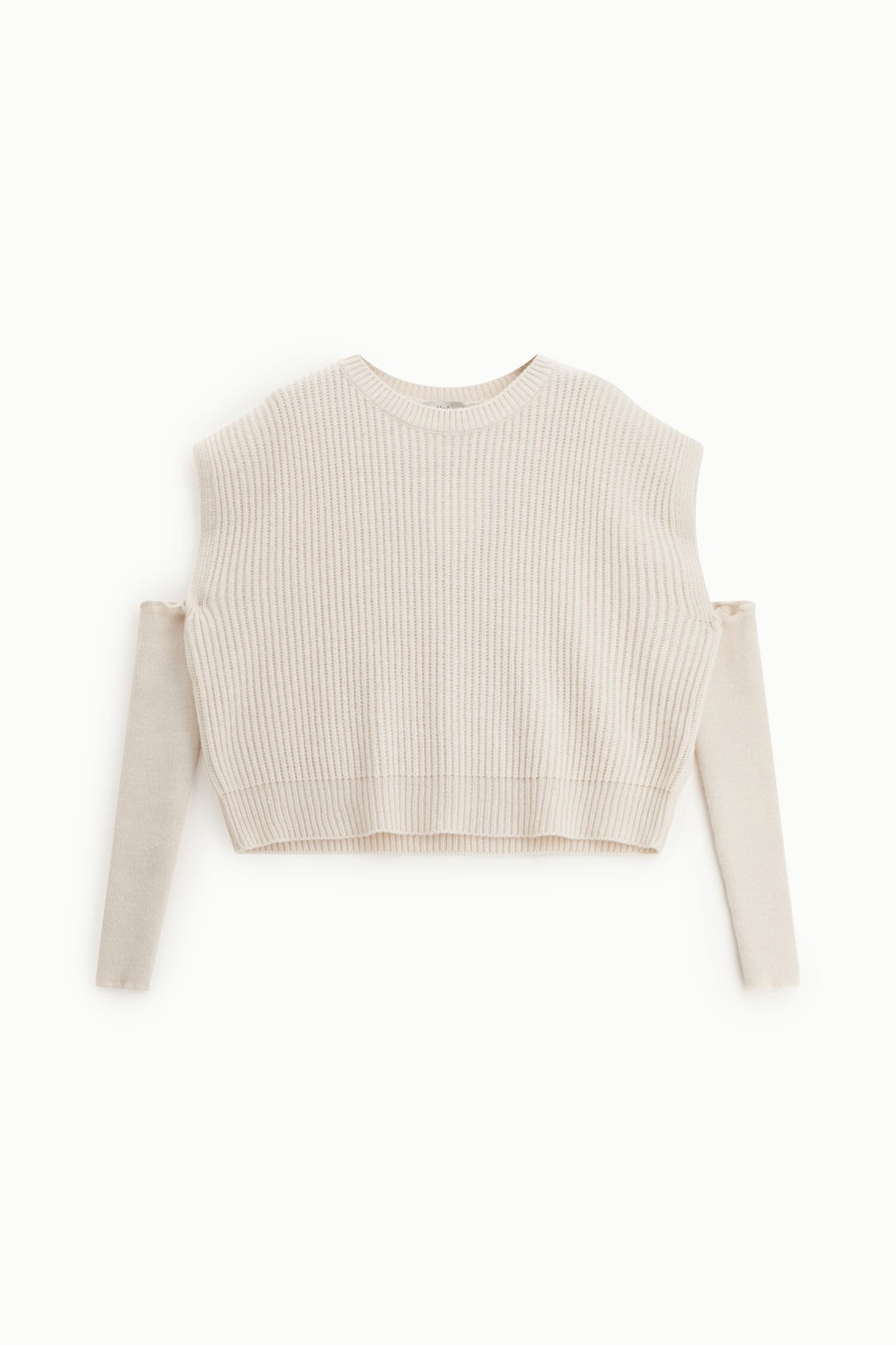 Crew Neck Sweater With Cut-Out Sleeves Dixie