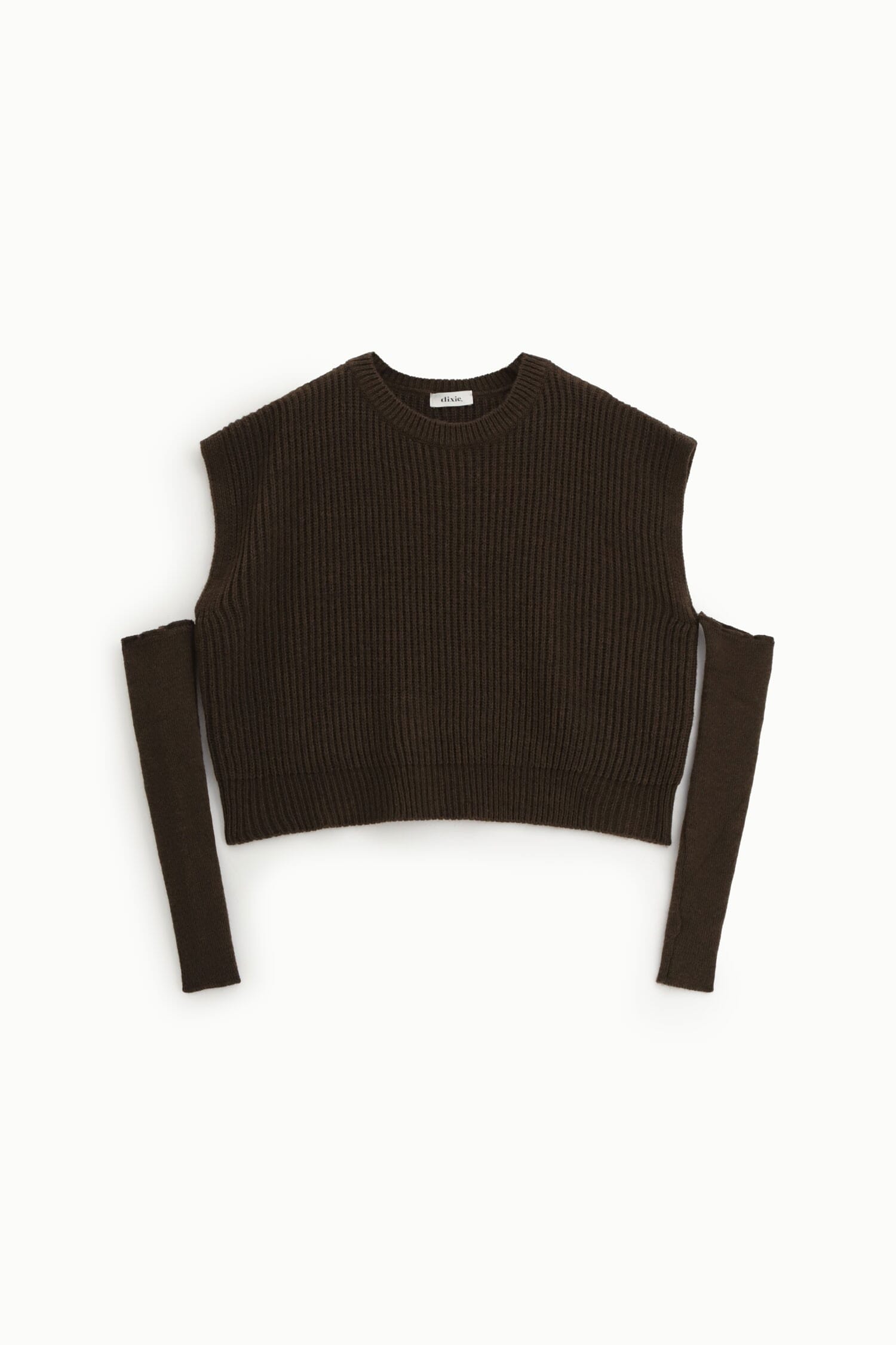 Crew Neck Sweater With Cut-Out Sleeves Dixie