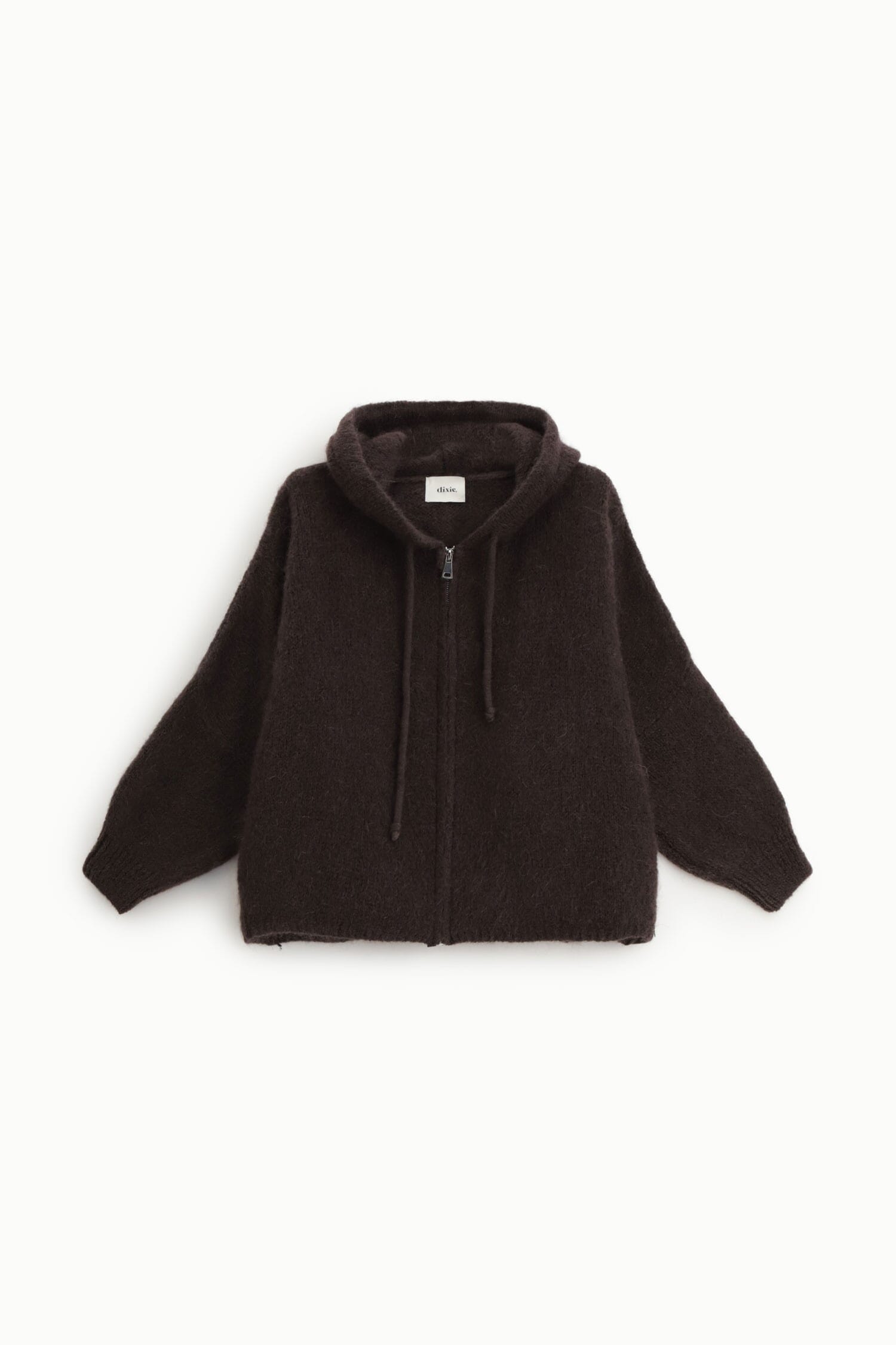 Cardigan Oversize Con Cappuccio E Zip Frontale Dixie