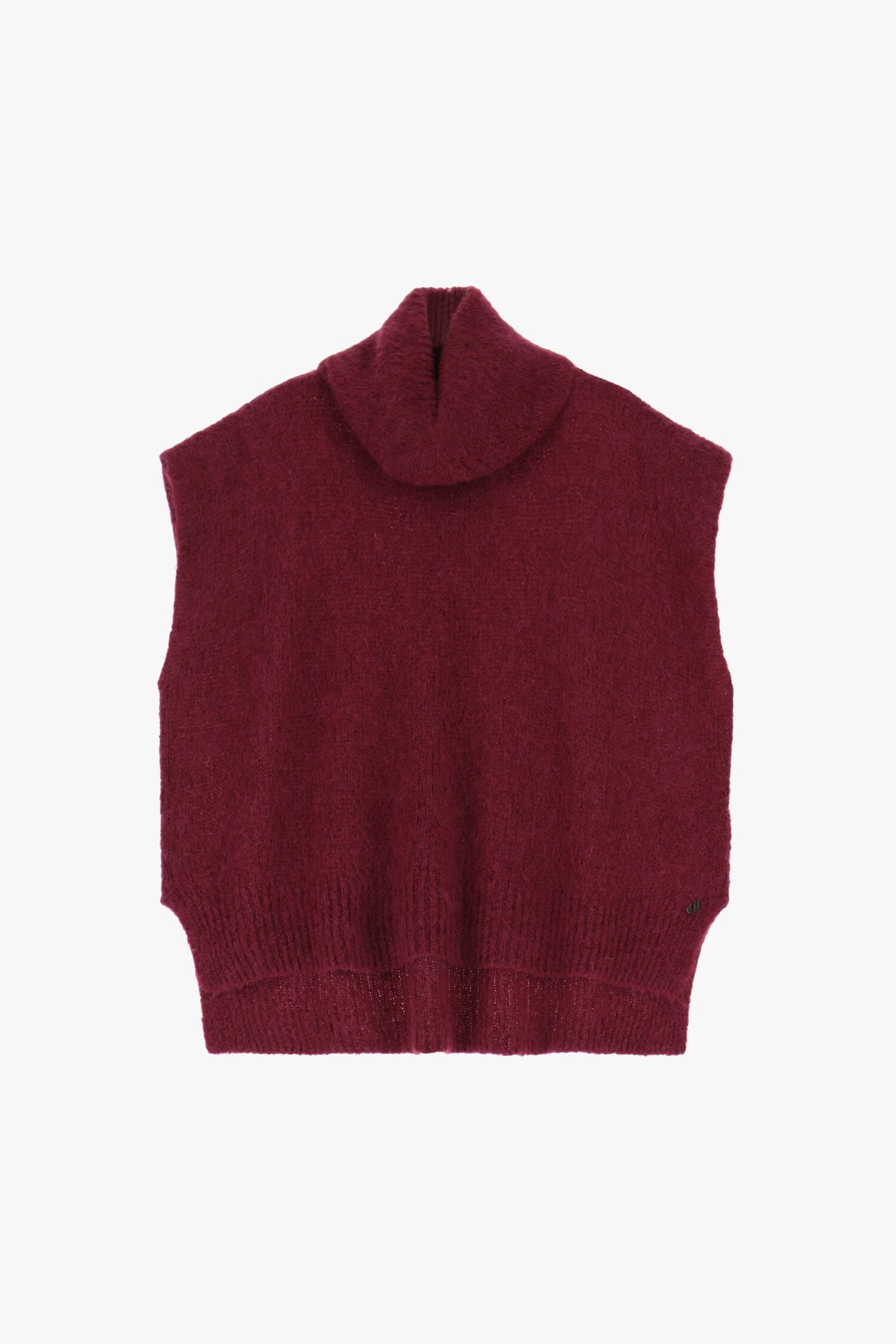 Maglione Smanicato Collo Alto Vestibilità Morbida Dixie