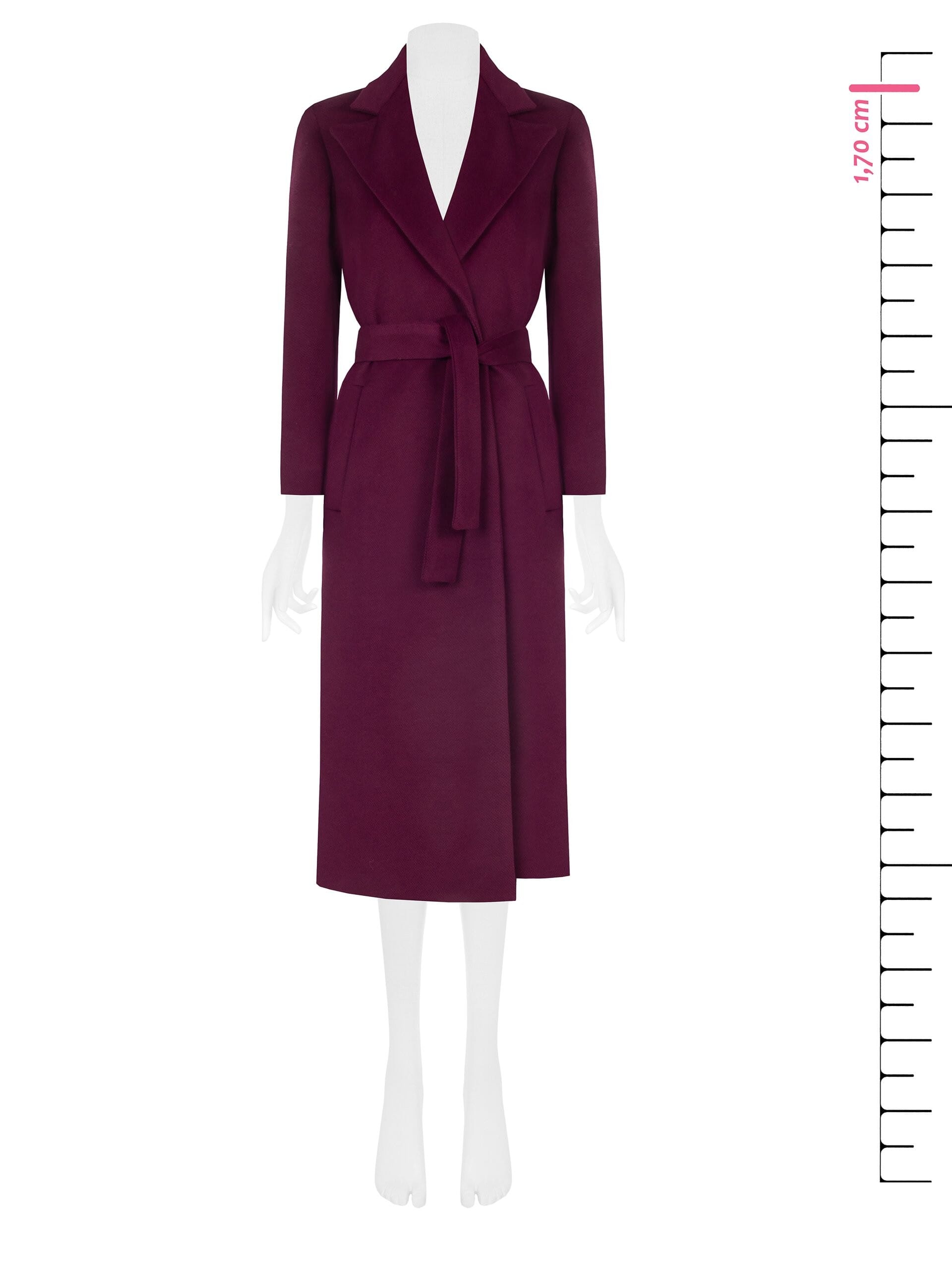 Manteau long en velours avec ceinture coordonnée Rinascimento